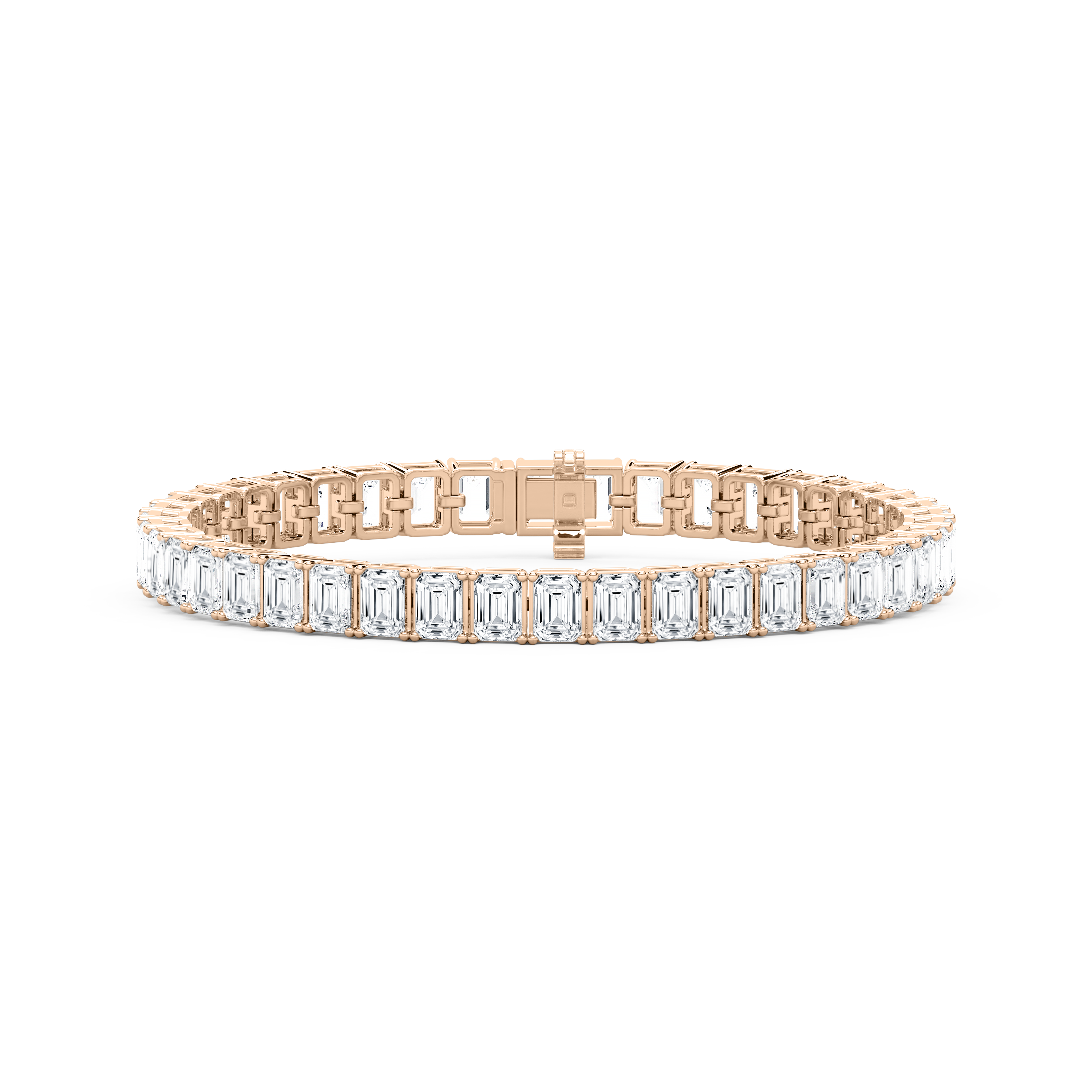 Emerald Cut Diamonds Tennis Bracelet