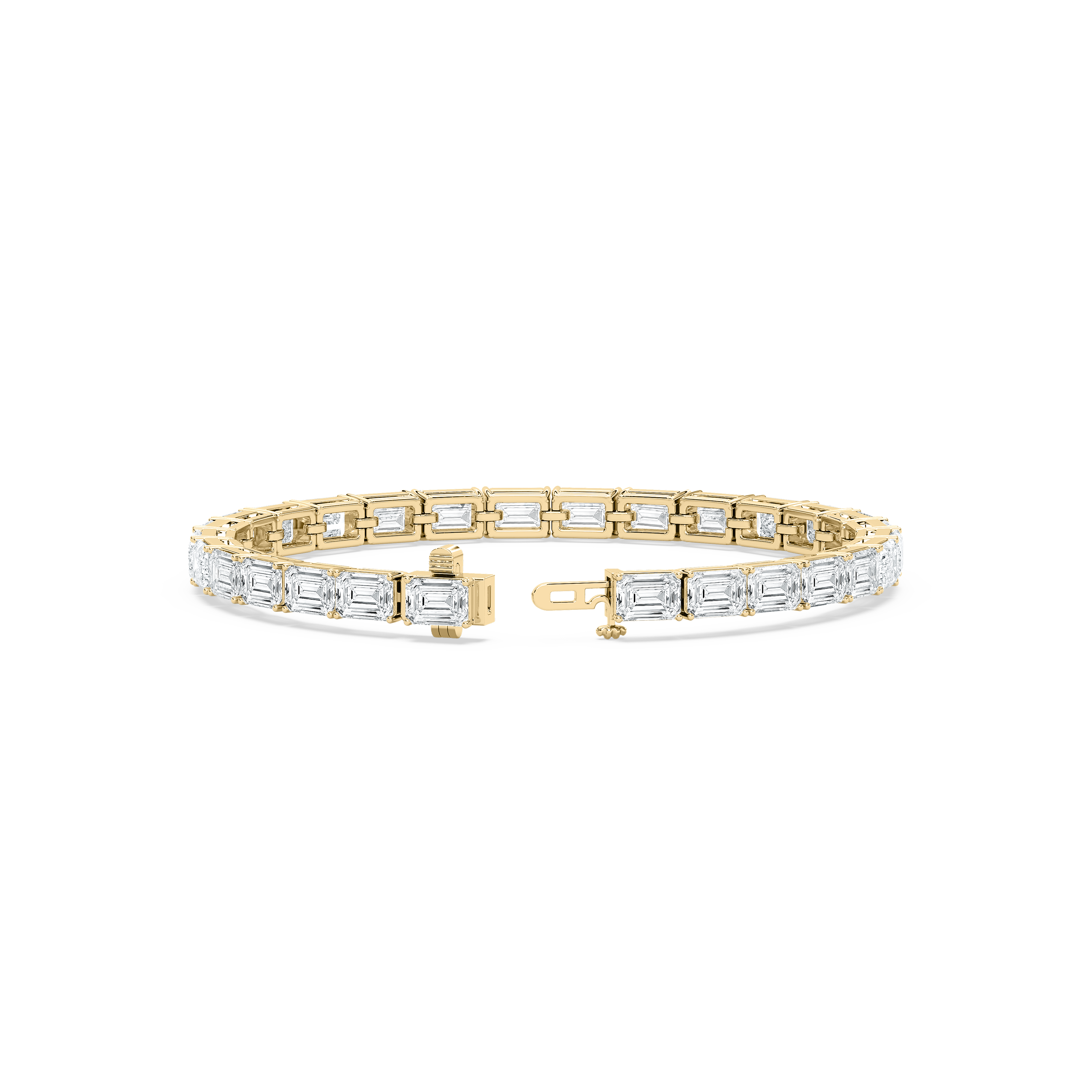 13.50 Carat Emerald Diamonds Affluer Tennis Bracelet