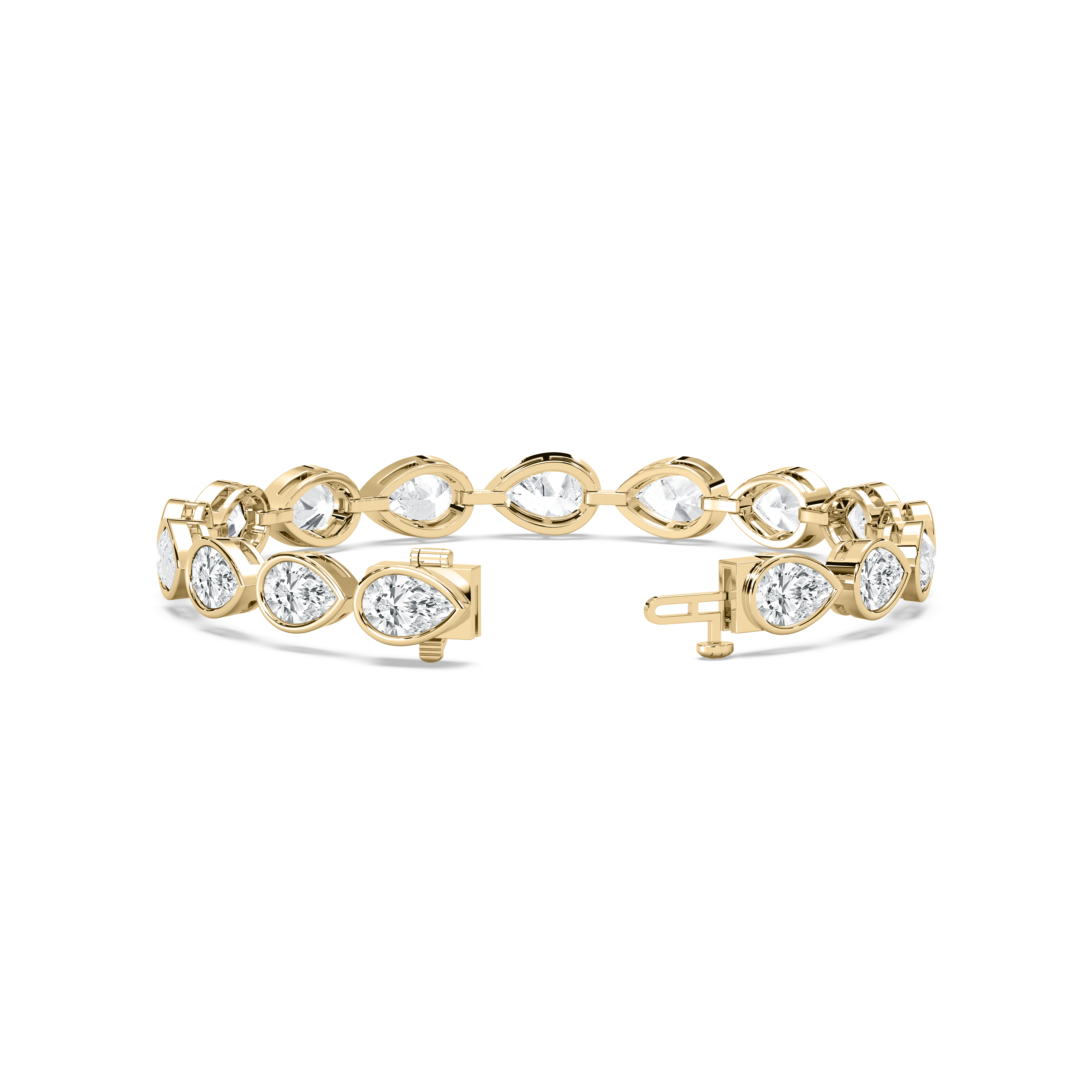 16 Carat Pear Diamonds Aiken Tennis Bracelet 