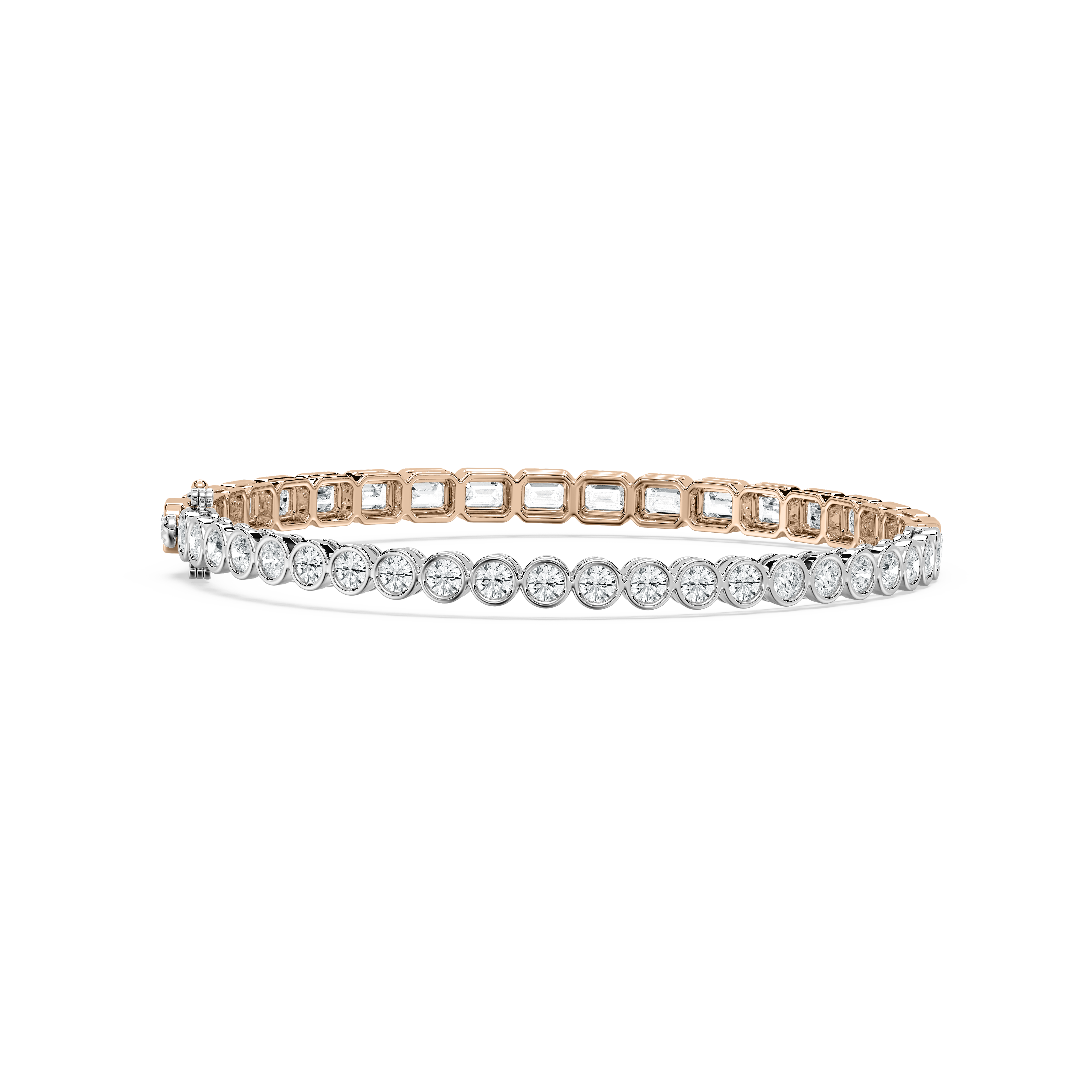 Round And Emerald Dimaond Janessa Tennis Bracelet