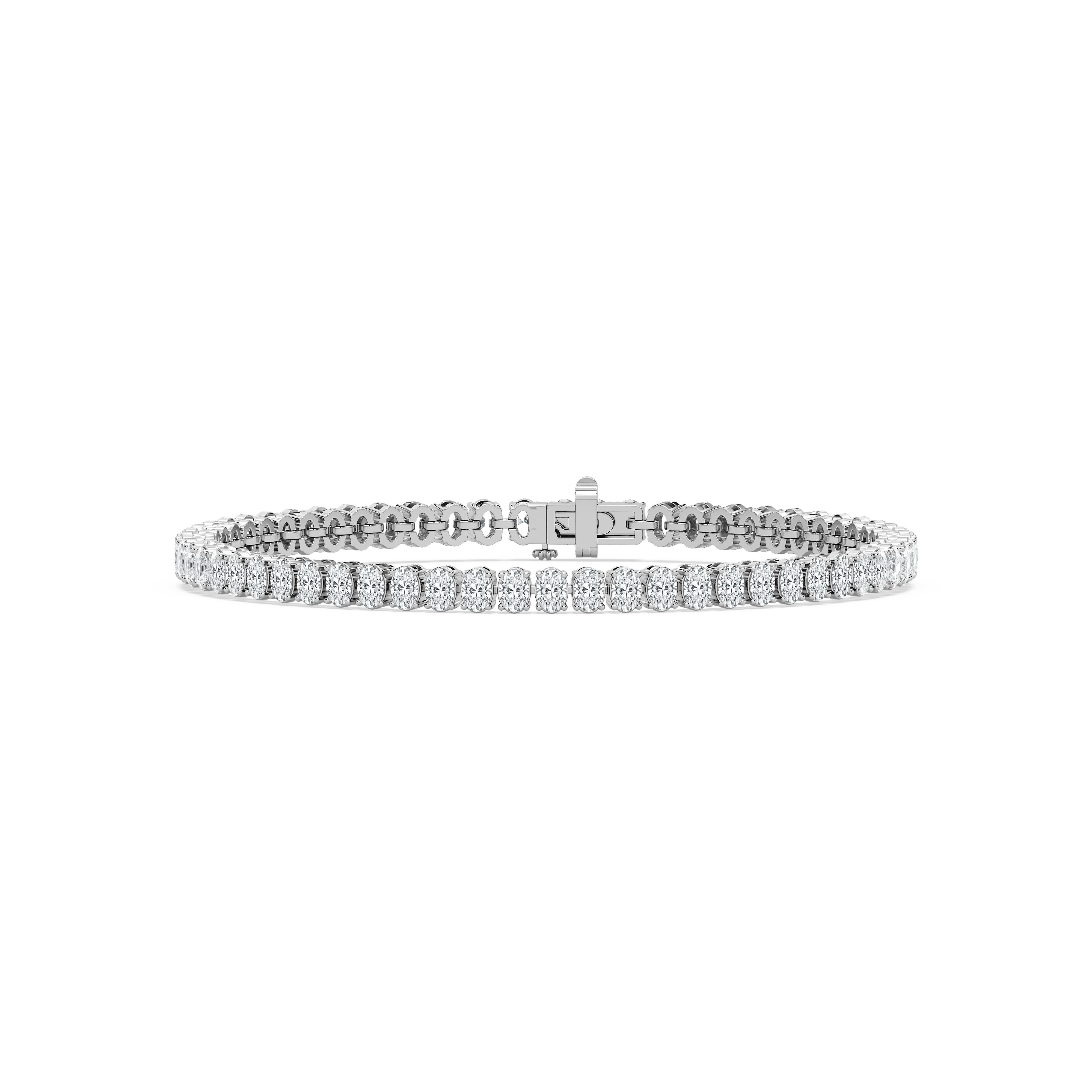 Oval Cut Lab Diamond Tennis Bracelet