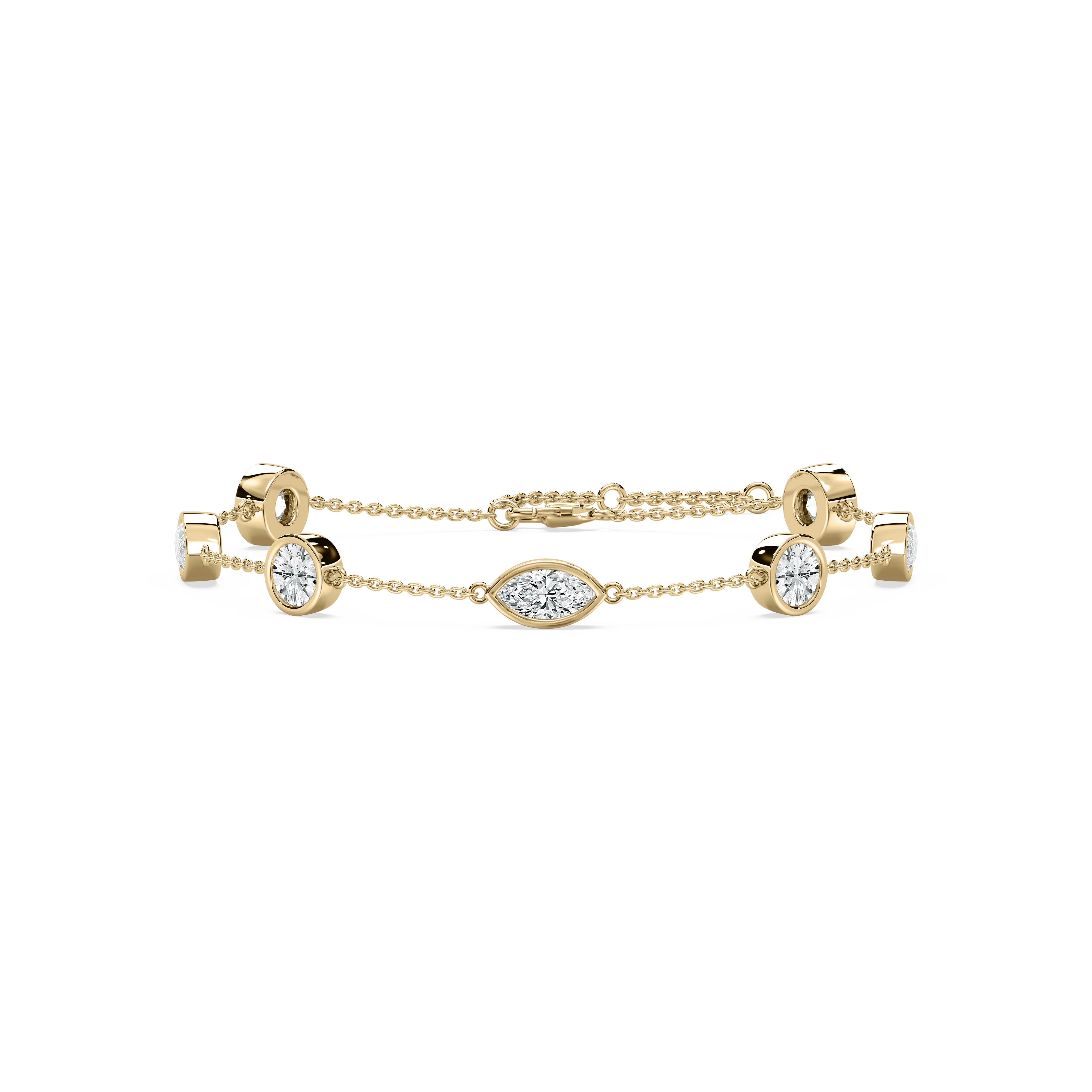 Marquise And Round Diamond Buenos Fashion Bracelet