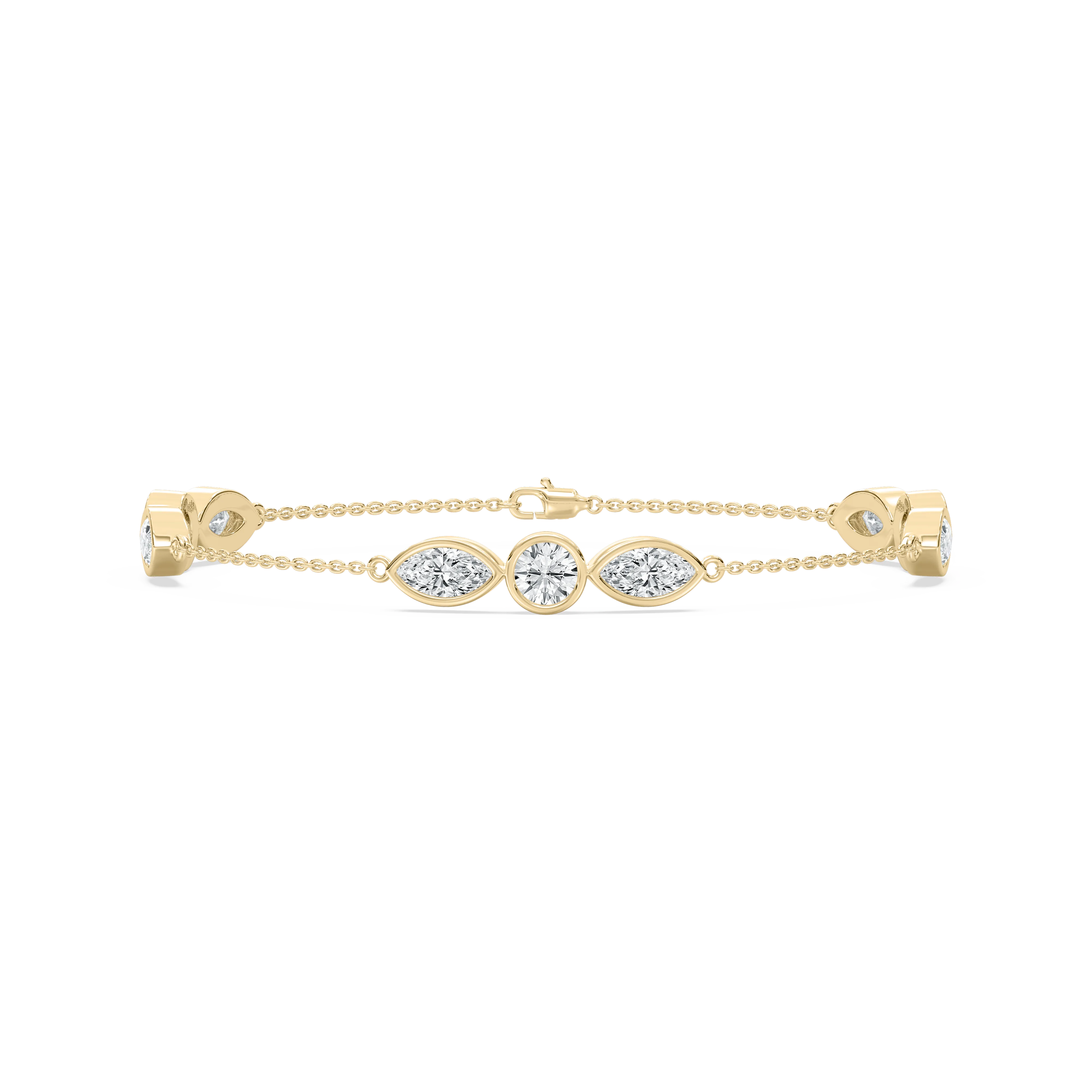 Marquise And Round Diamond Lisse Fashion Pendant