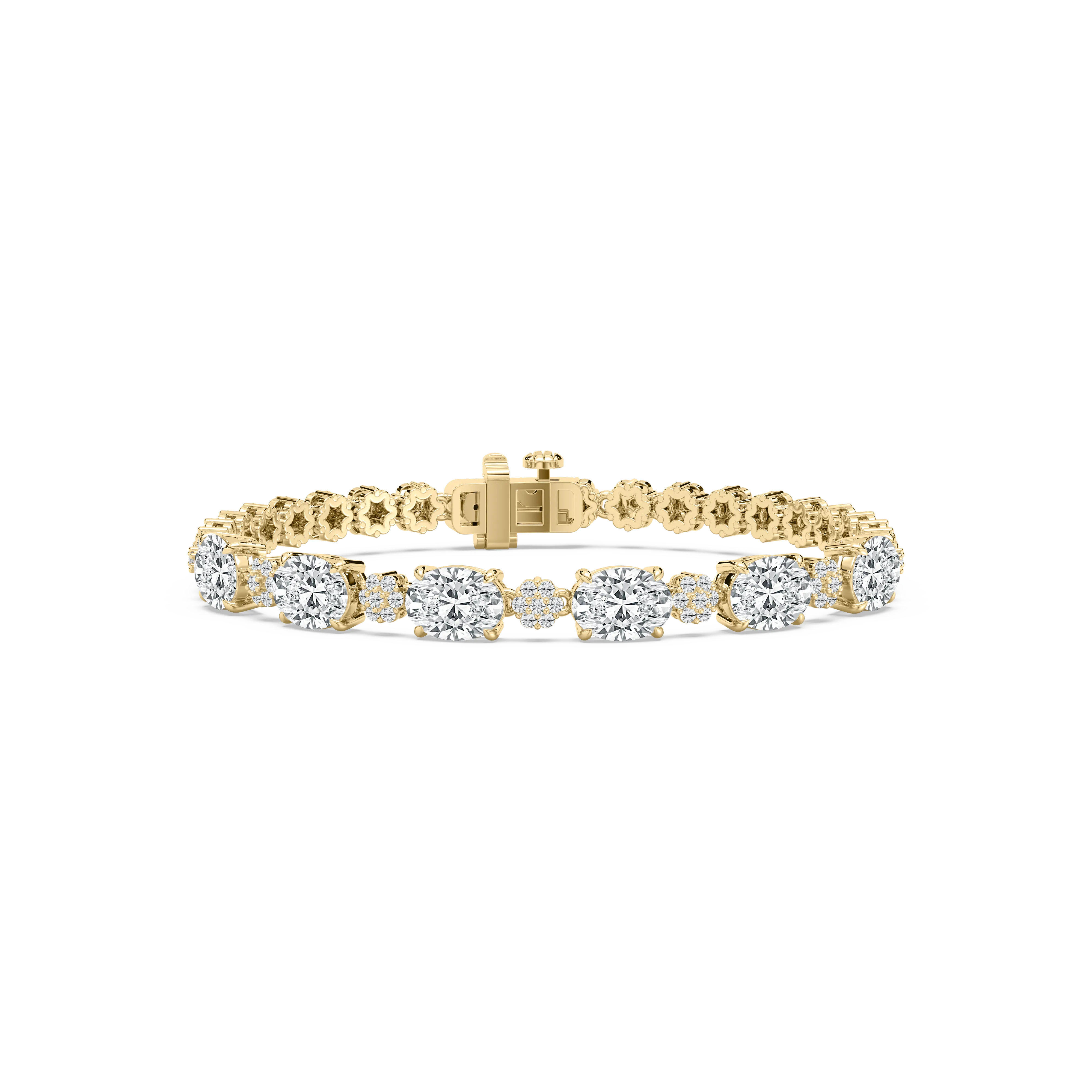 Oval And Round Diamond Ottawa Fashion Bracelet