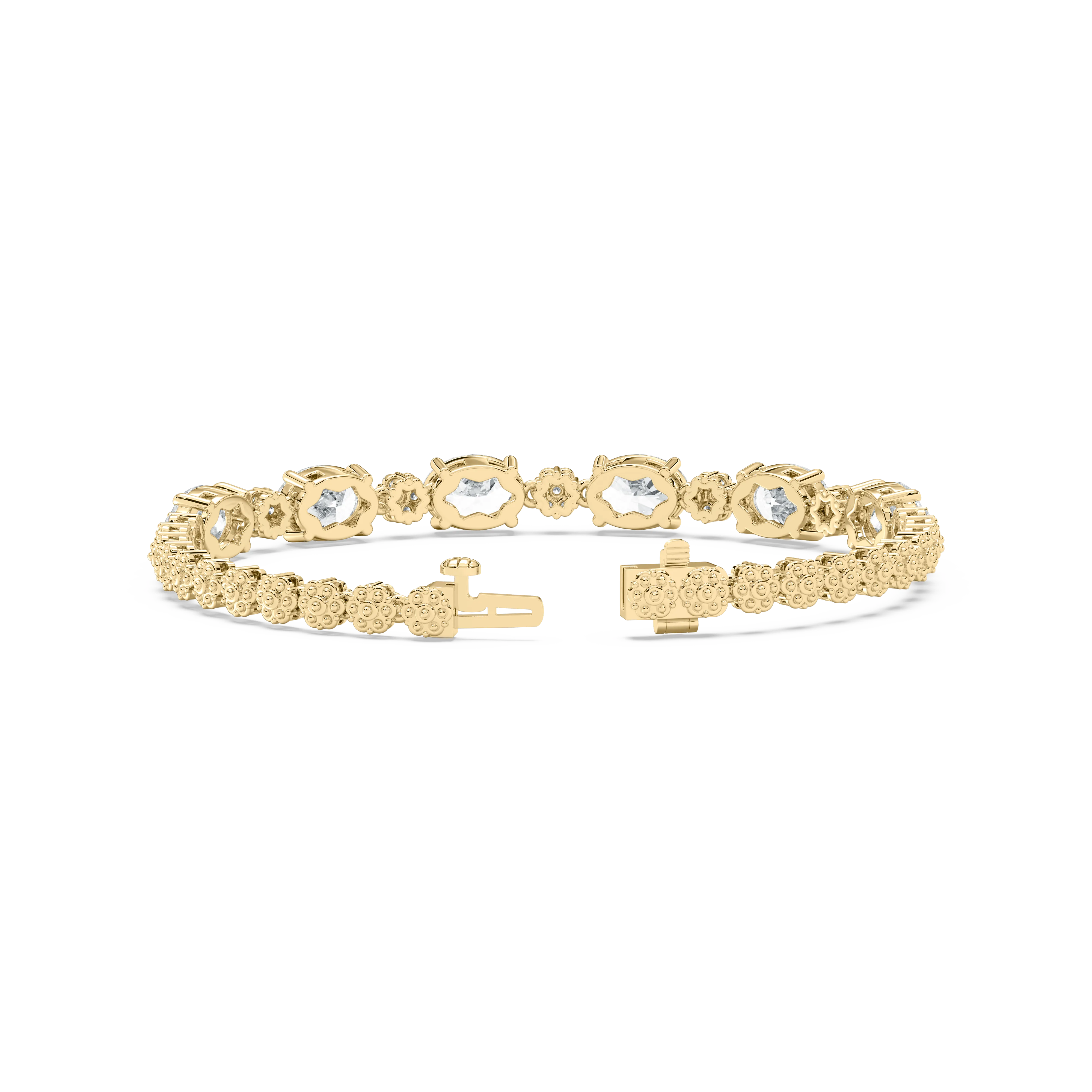 Oval And Round Diamond Ottawa Fashion Bracelet