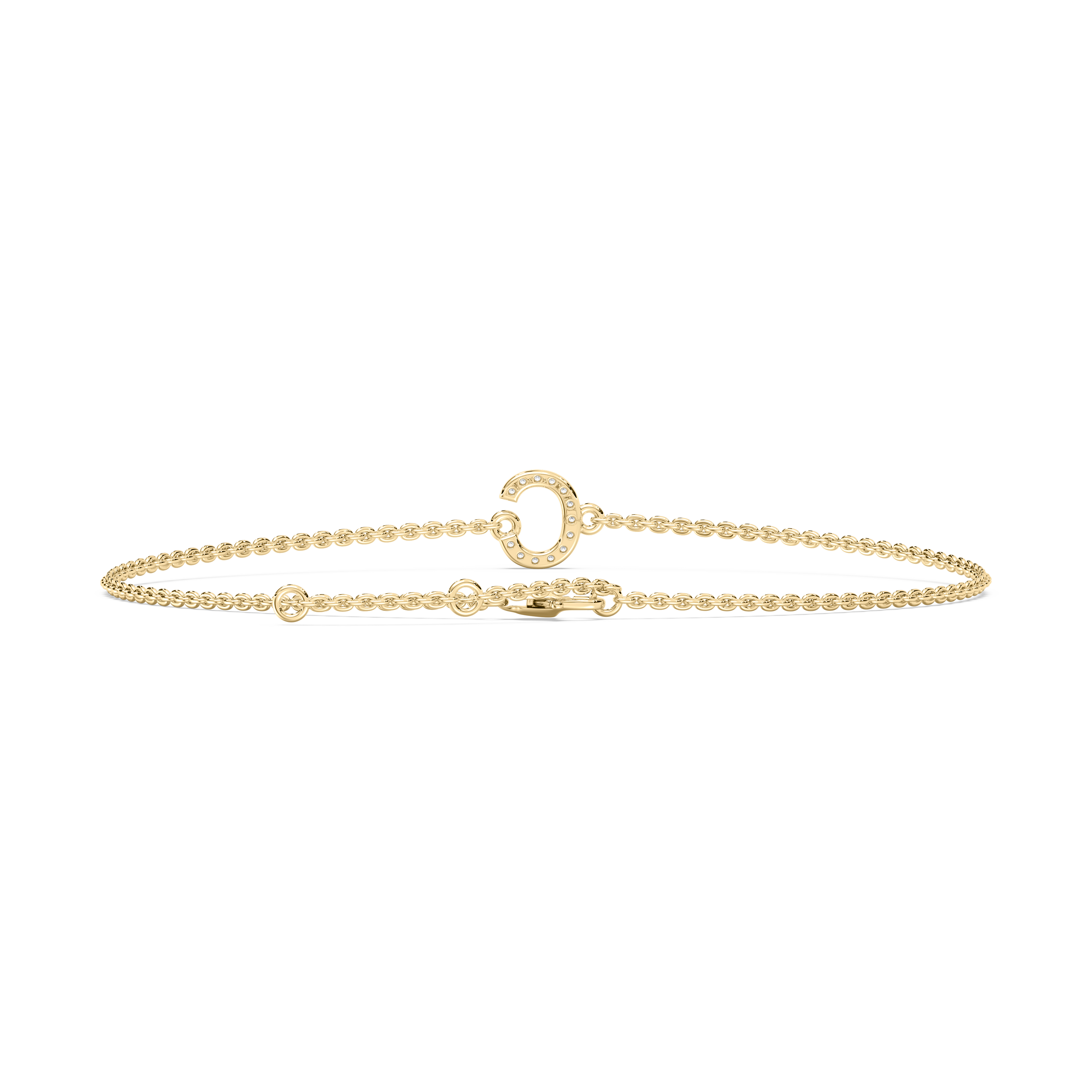 Diamond C Intial Fashion Bracelet