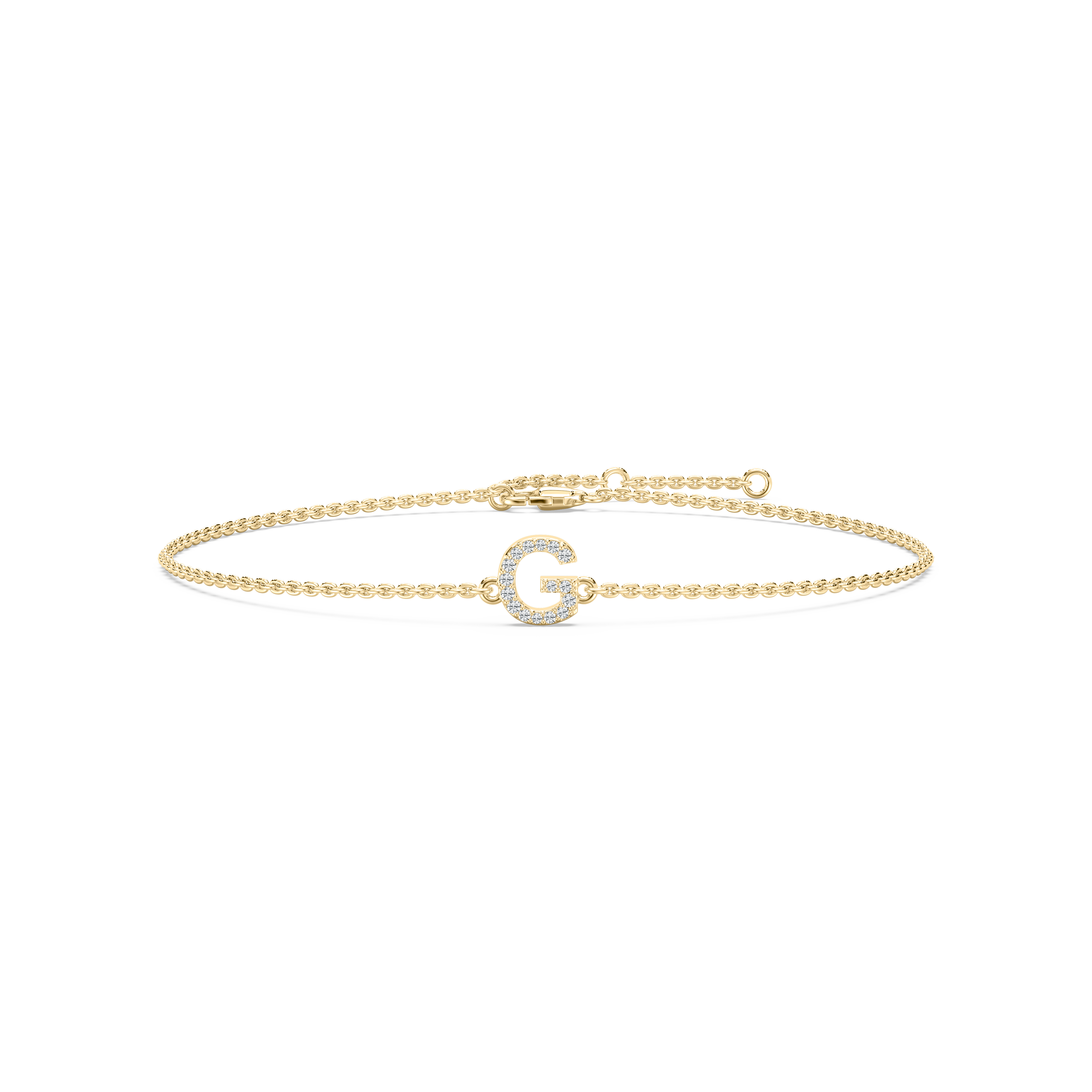 Diamond G Initial Fashion Bracelet