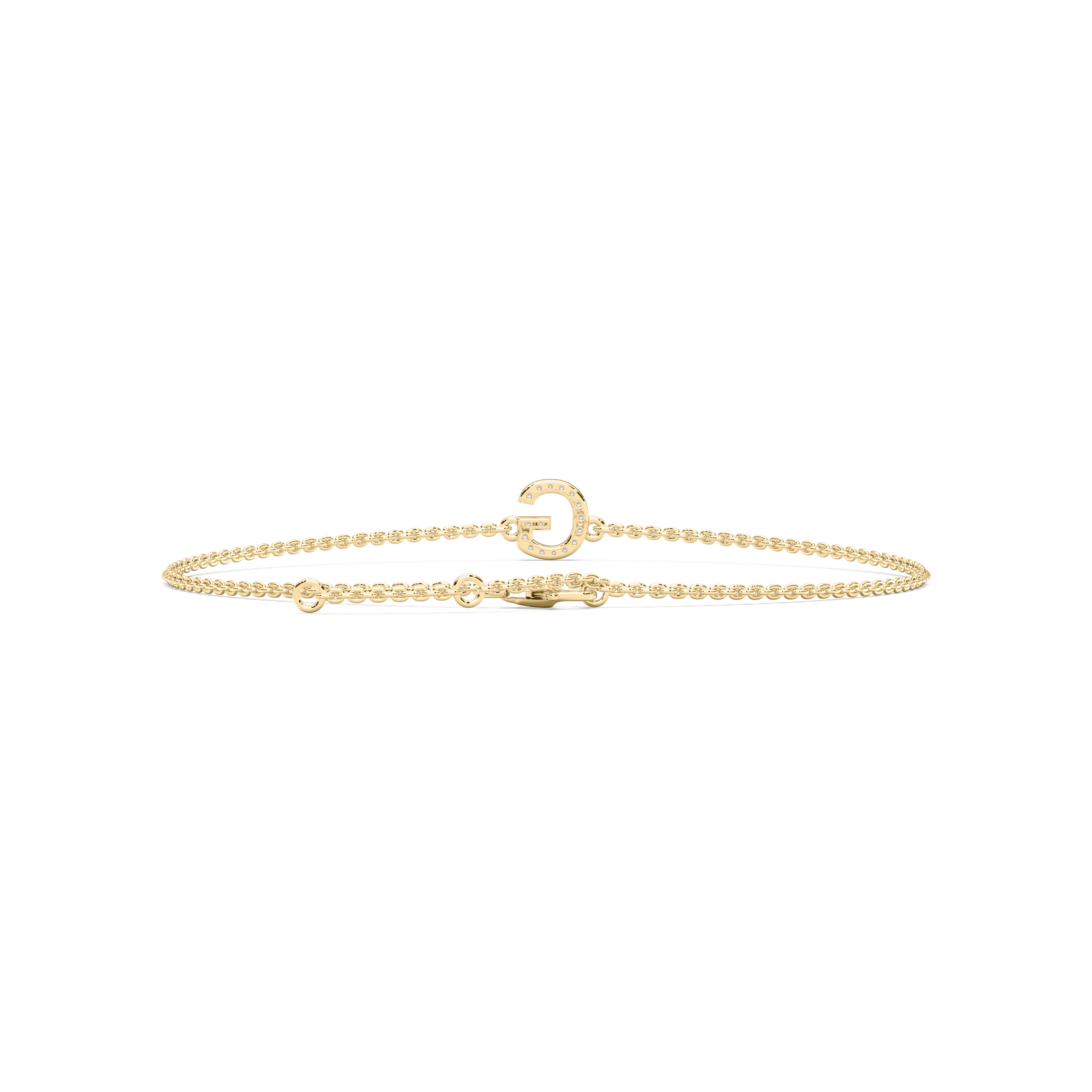 Diamond G Initial Fashion Bracelet