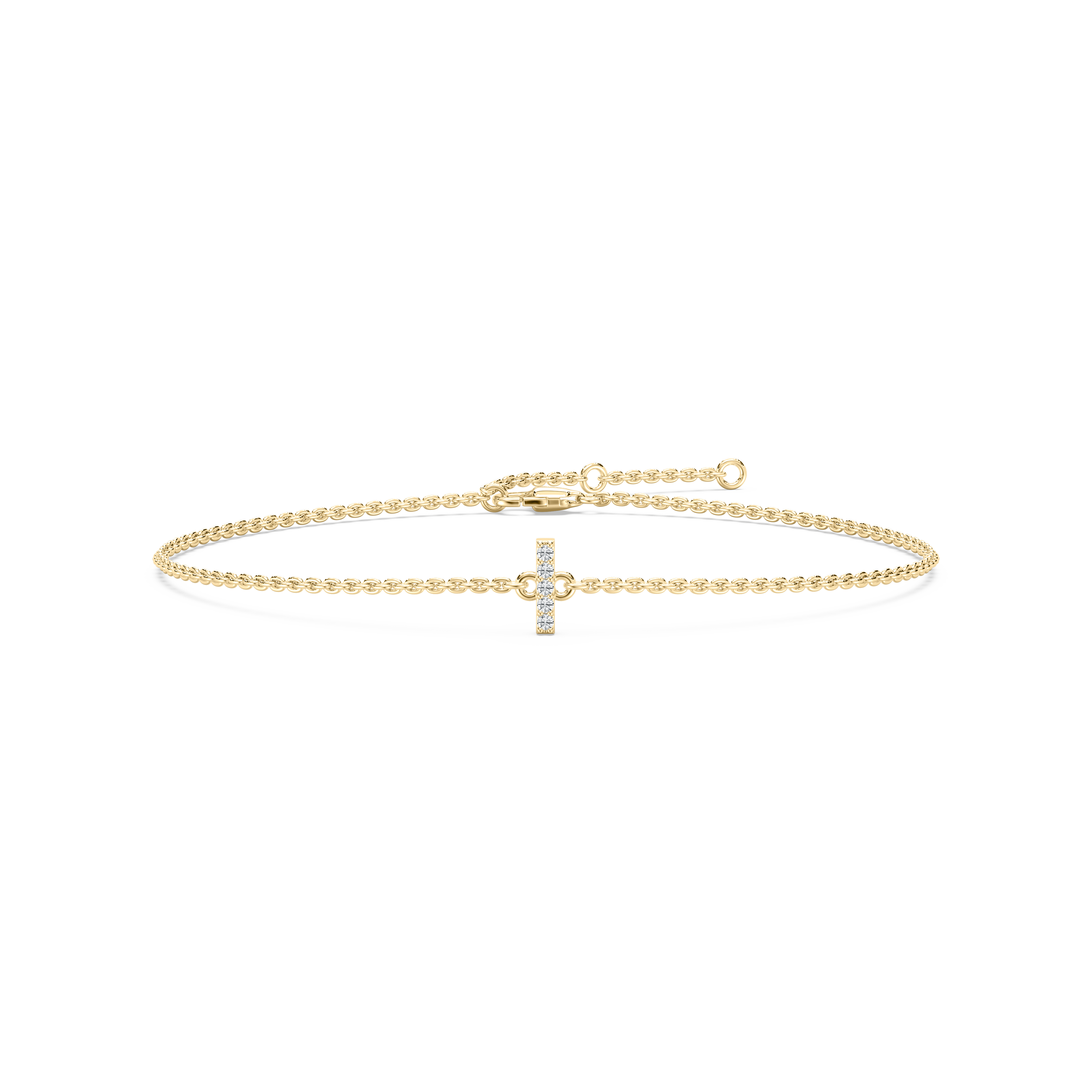 Diamond I Initial Fashion Bracelet