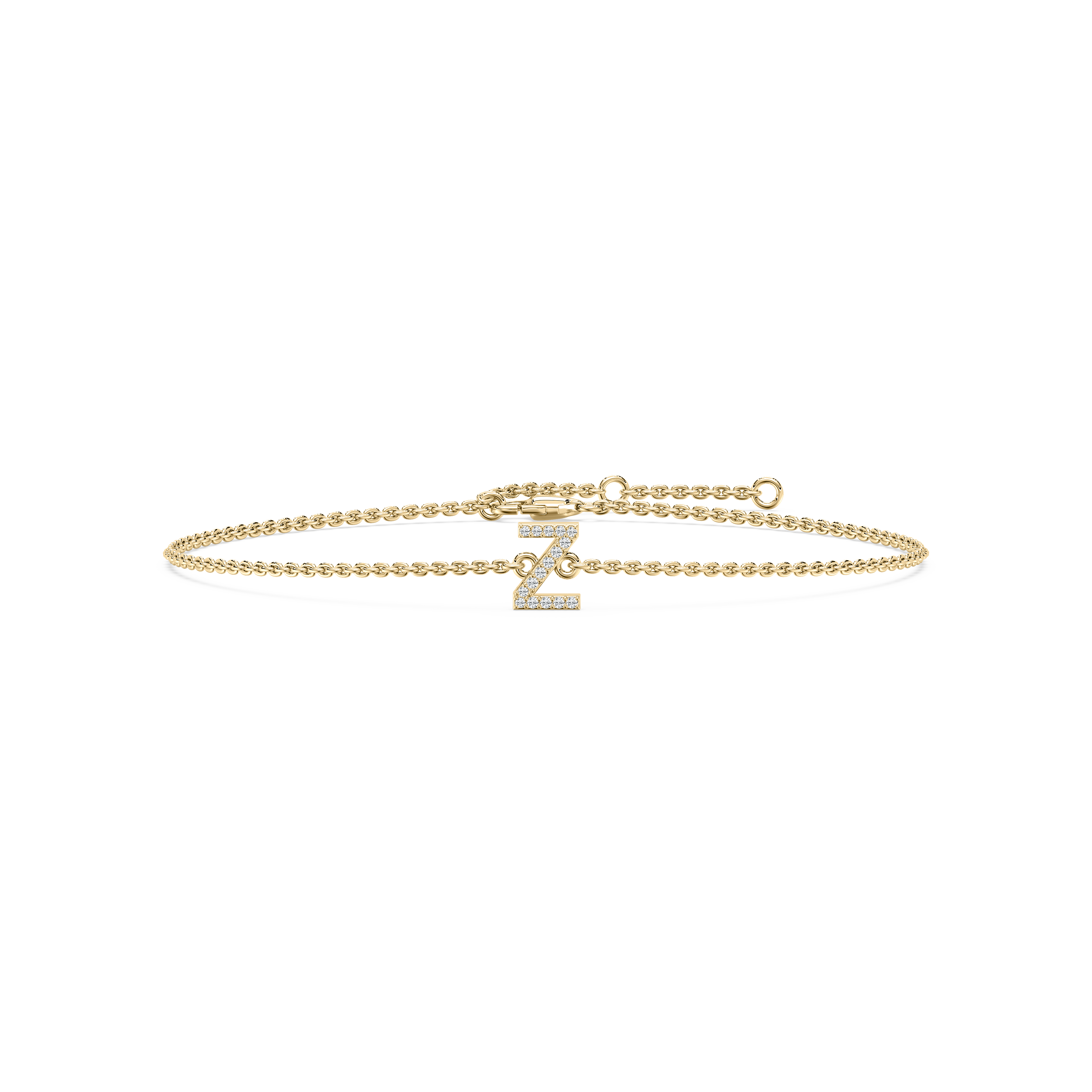 Diamond Z Initial Fashion Bracelet