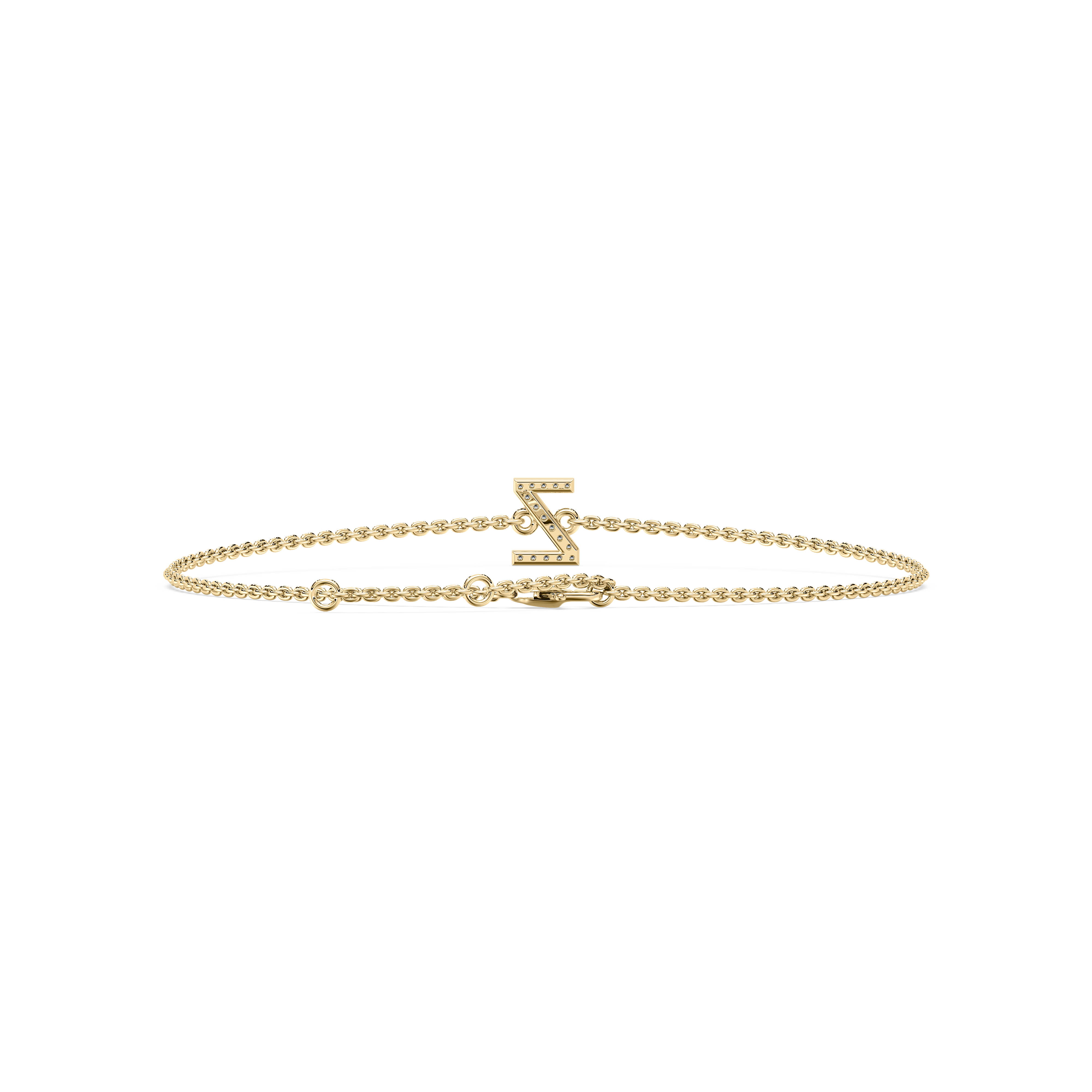 Diamond Z Initial Fashion Bracelet