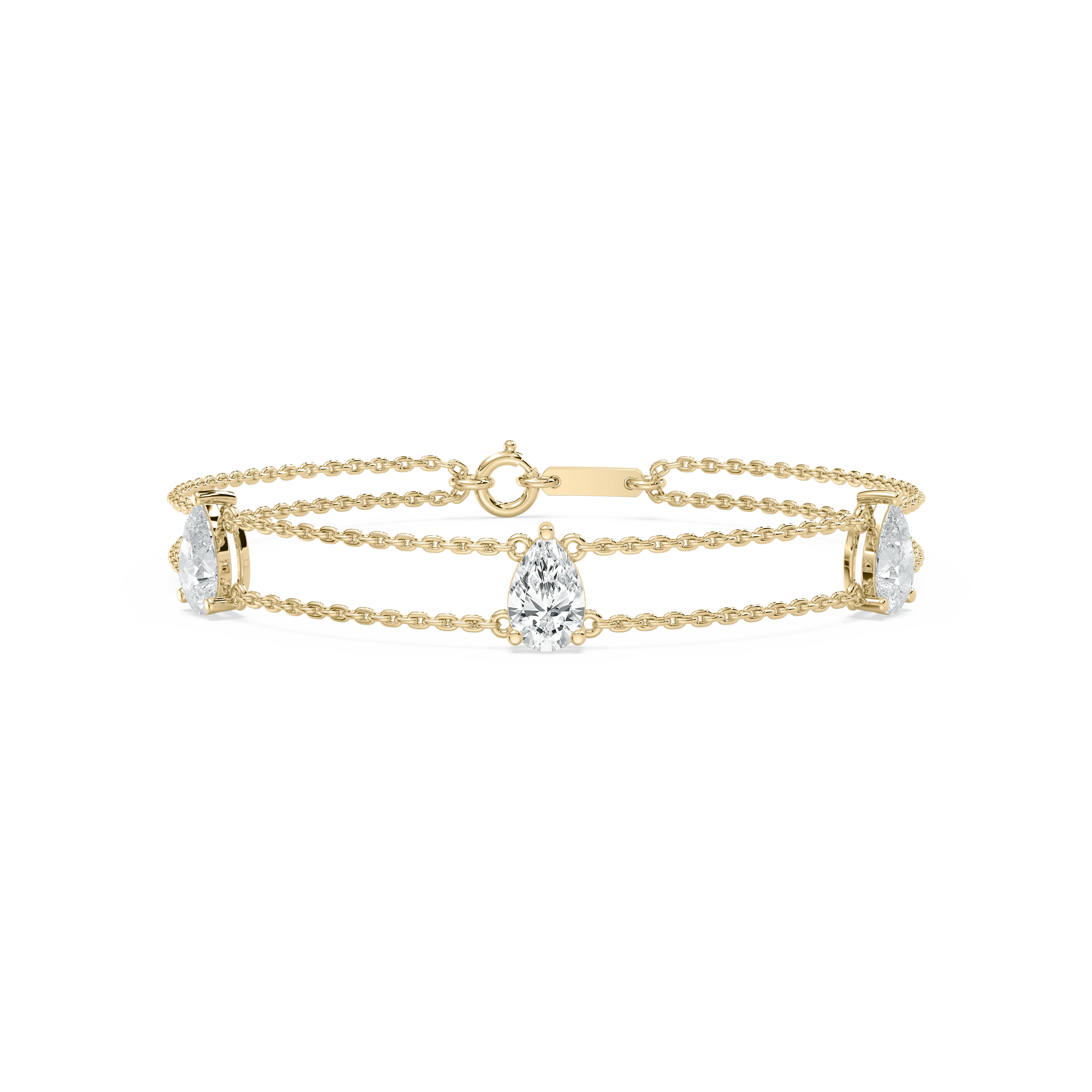 3 Carat Pear Diamond Prague Fashion Bracelet