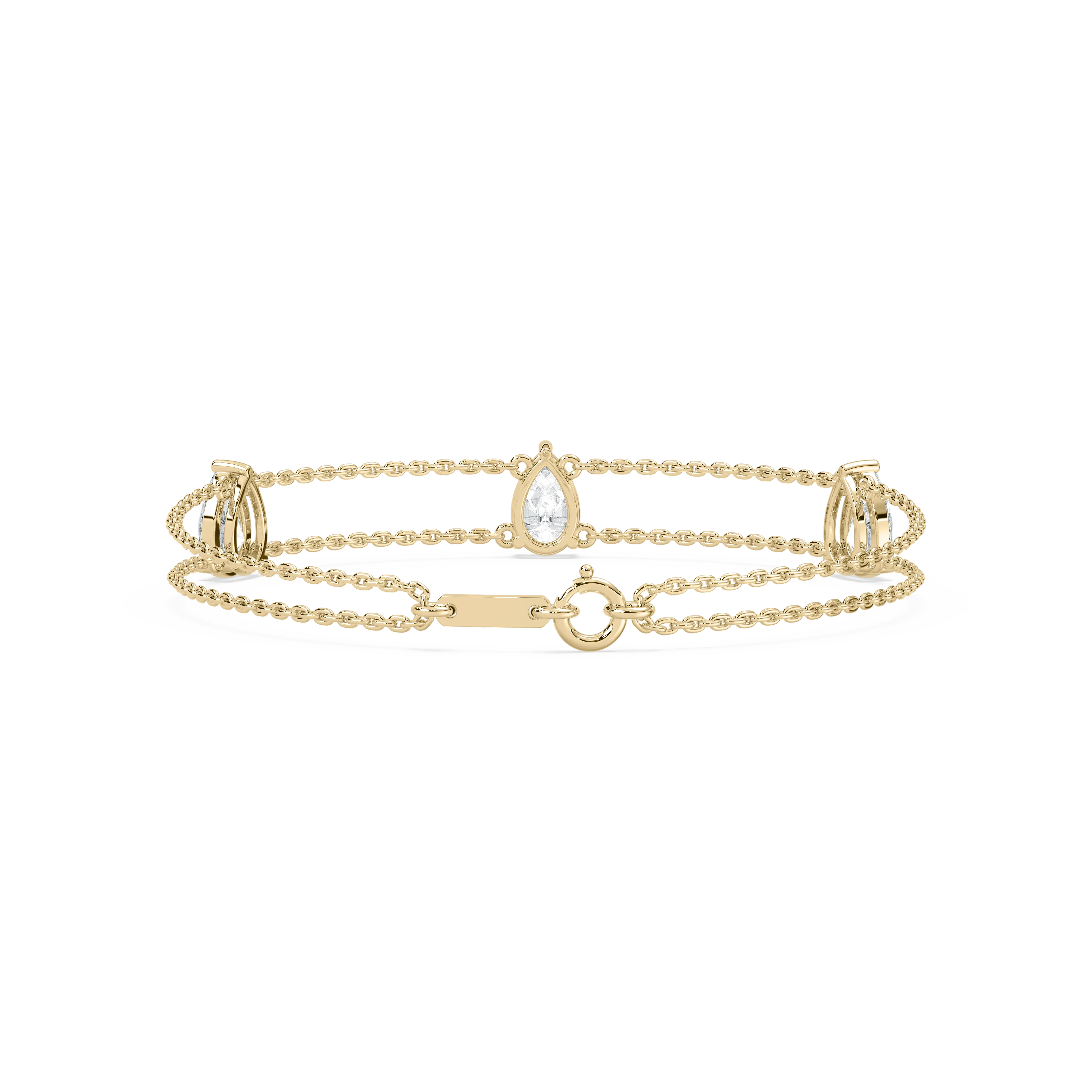 3 Carat Pear Diamond Prague Fashion Bracelet