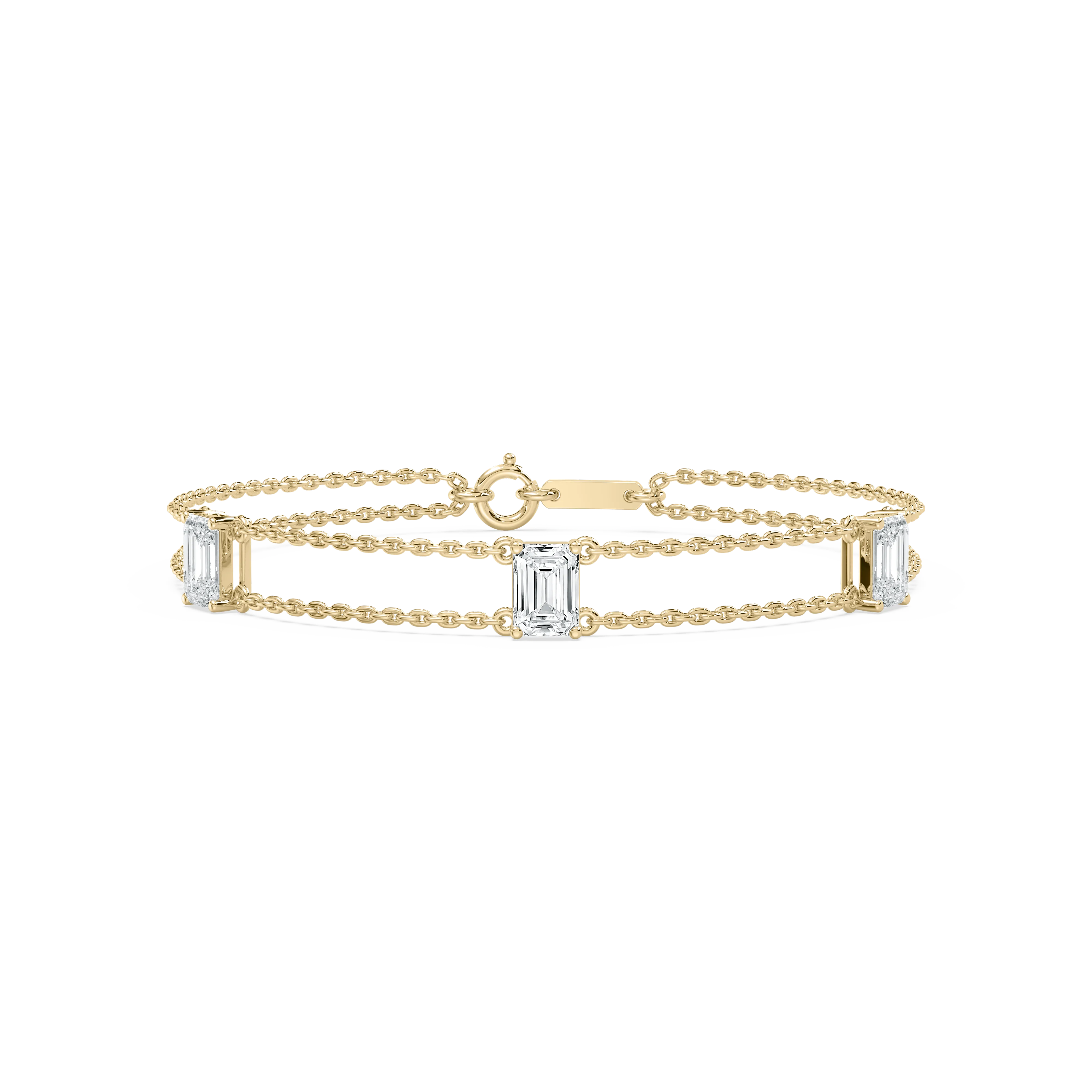 3 Carat Emerald Diamond Madeliene Fashion Bracelet