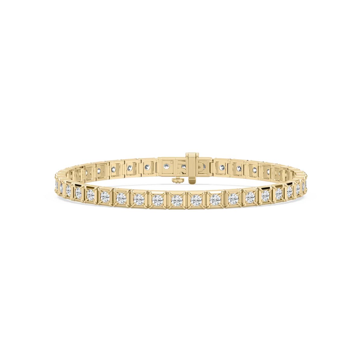 Round Lab Grown Diamond Tennis Bracelet
