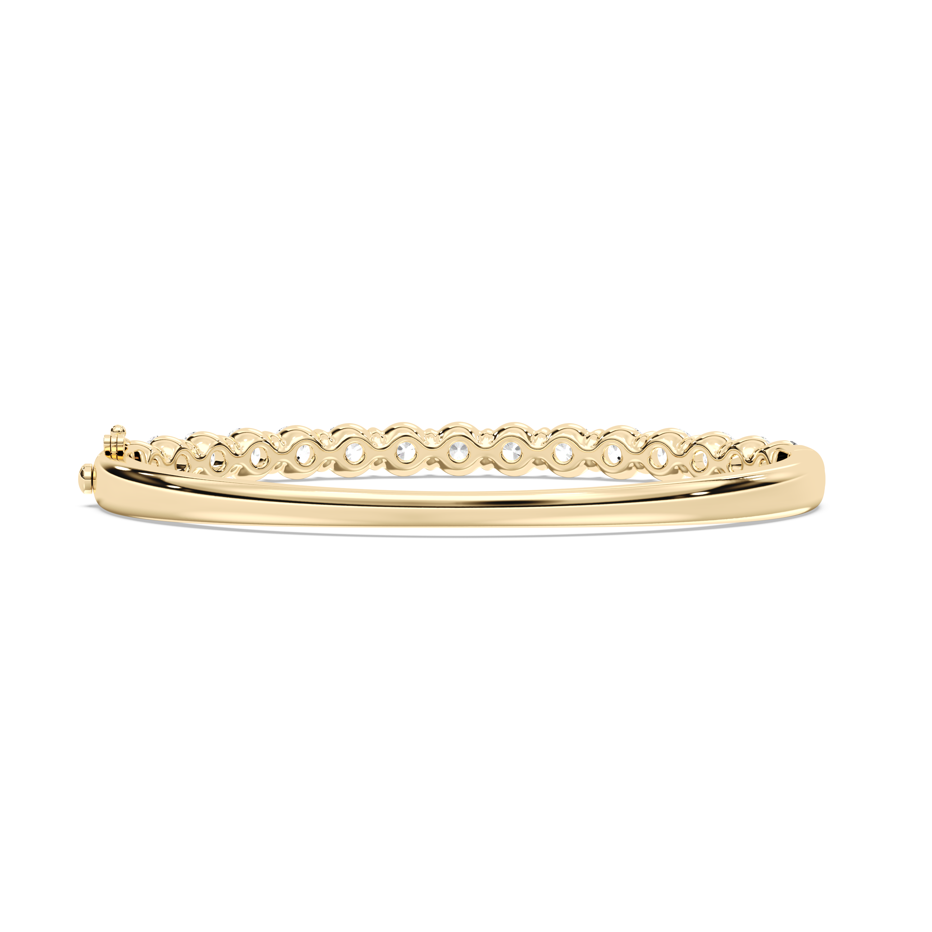 Round Diamond Qingxie Bangle Bracelet