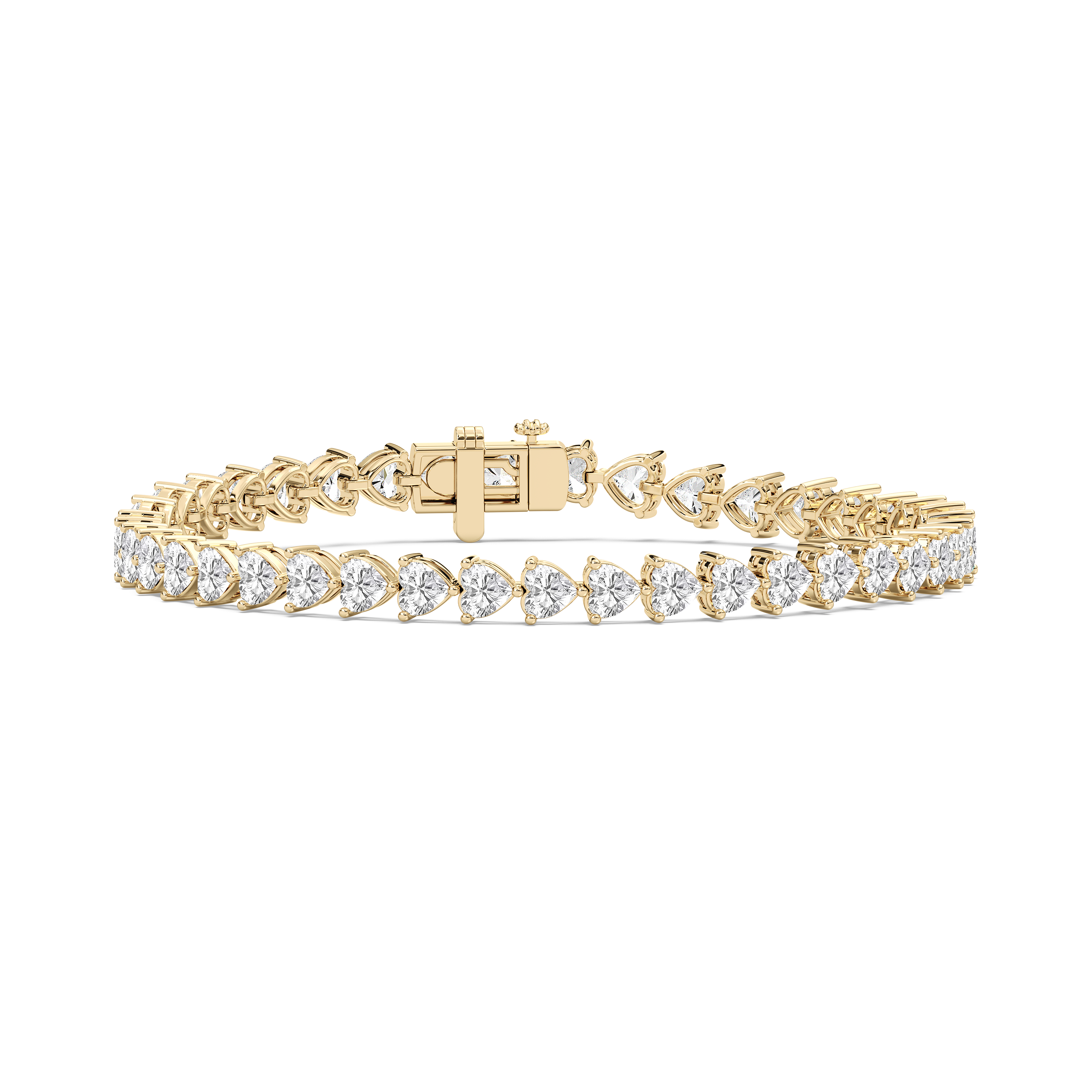 10 Carat Heart Diamond Tennis Bracelet