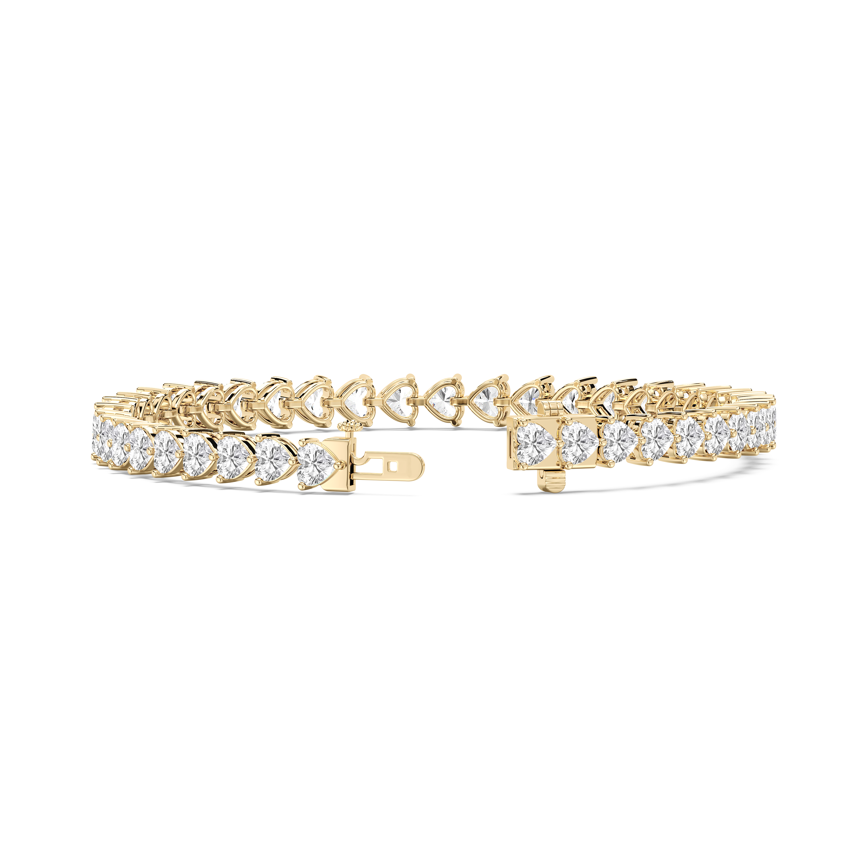 10 Carat Heart Diamond Tennis Bracelet
