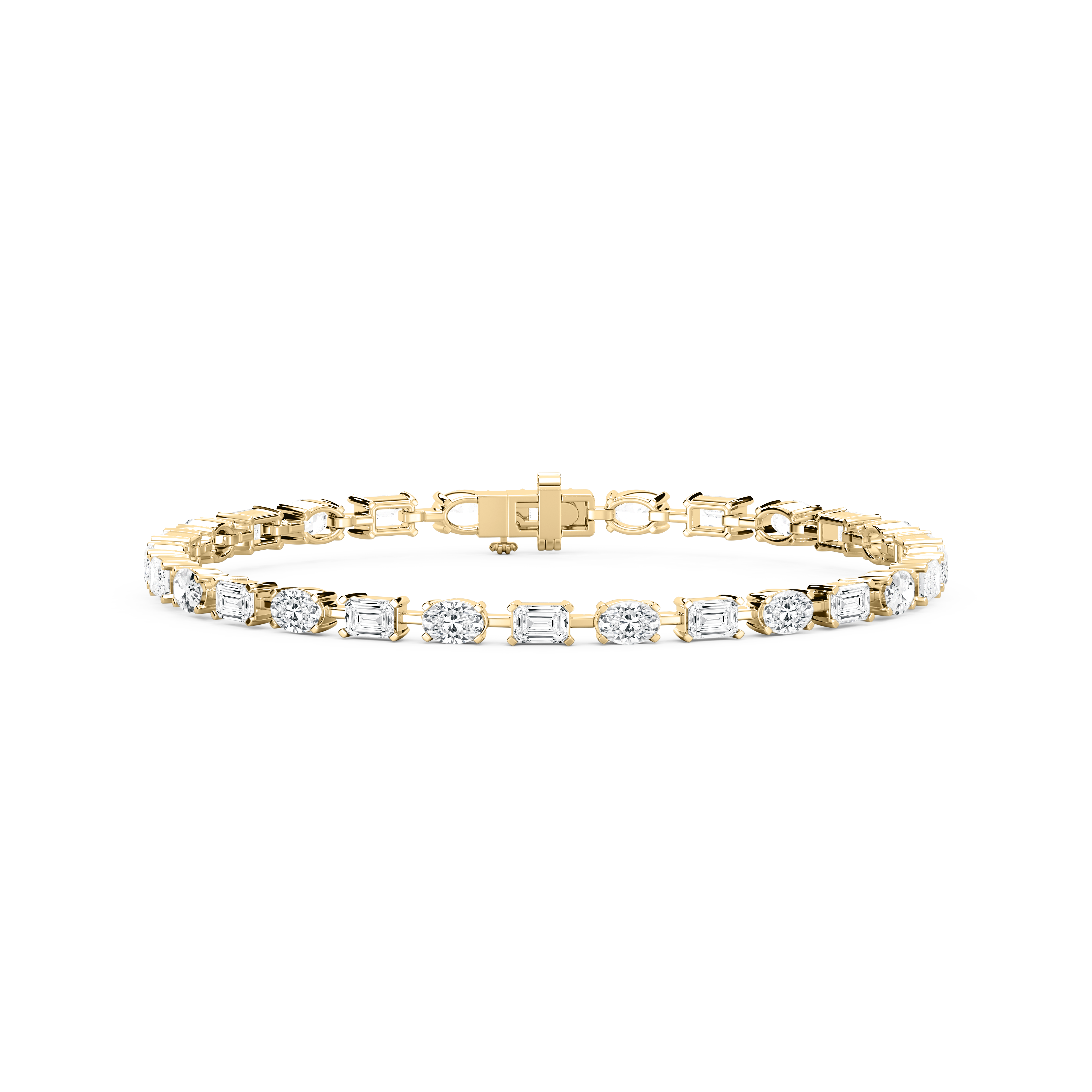 7 Carat Emerald And Oval Diamond Confiance Tennis Bracelet