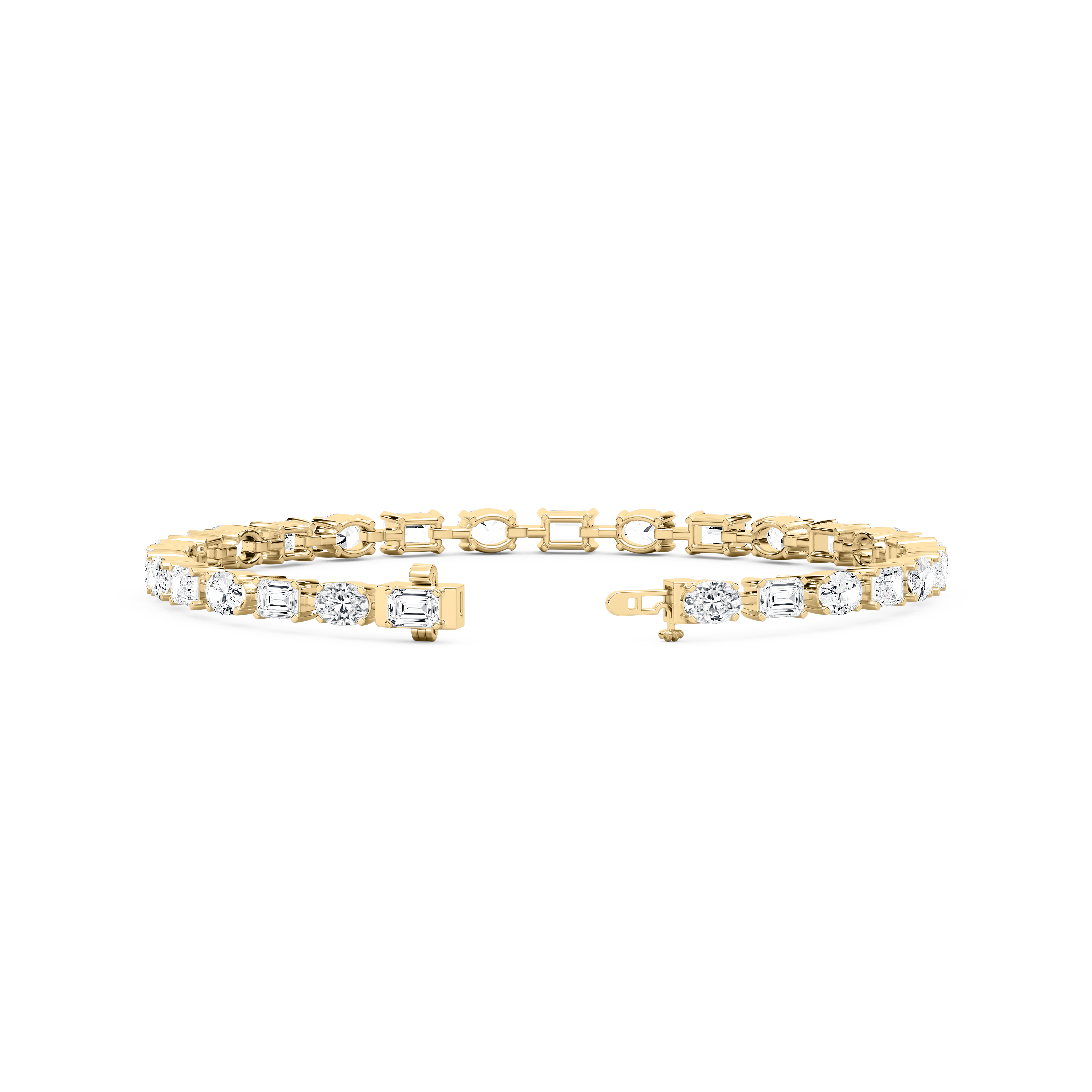 7 Carat Emerald And Oval Diamond Confiance Tennis Bracelet