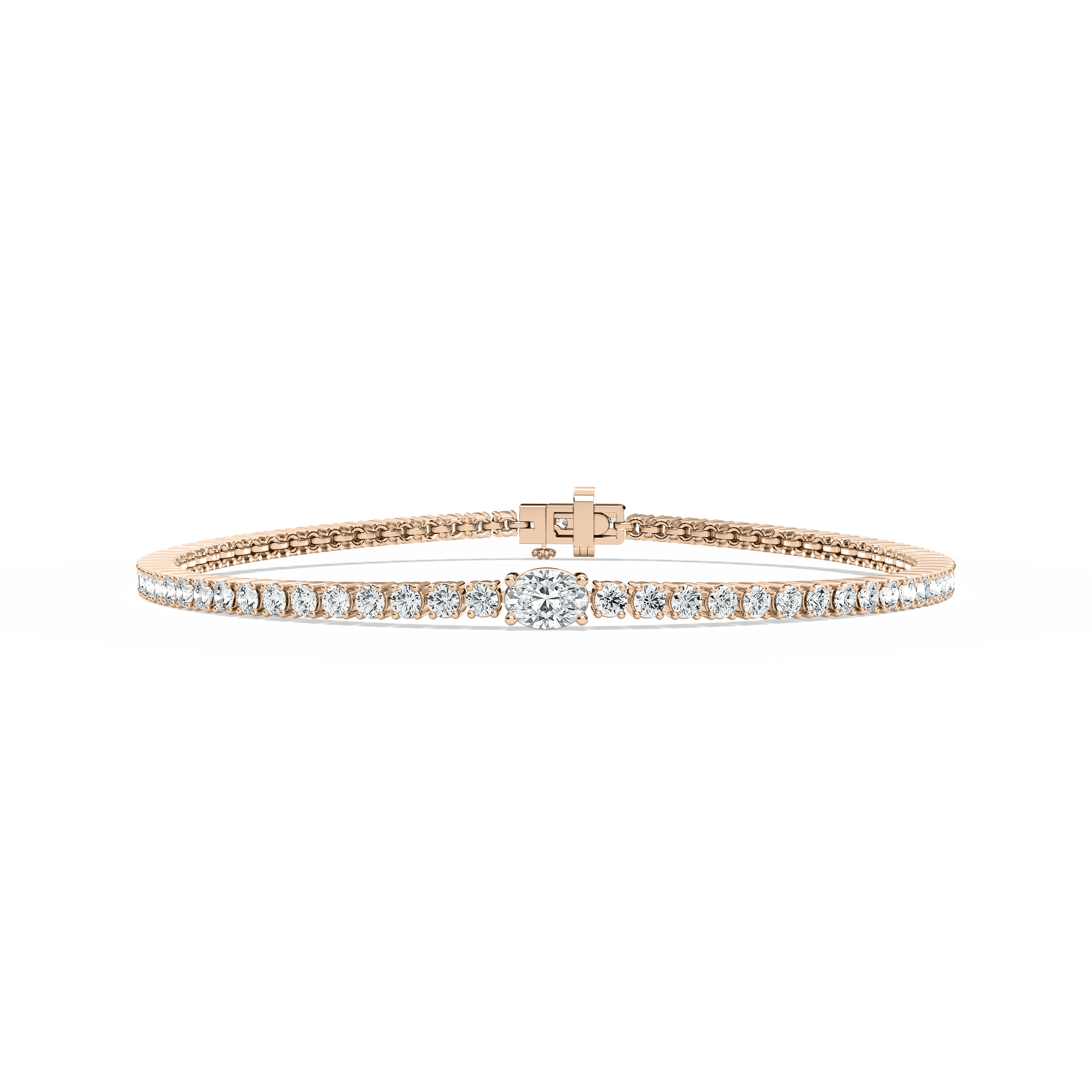 Round And Oval Diamond Lindsay Tennis Bracelet