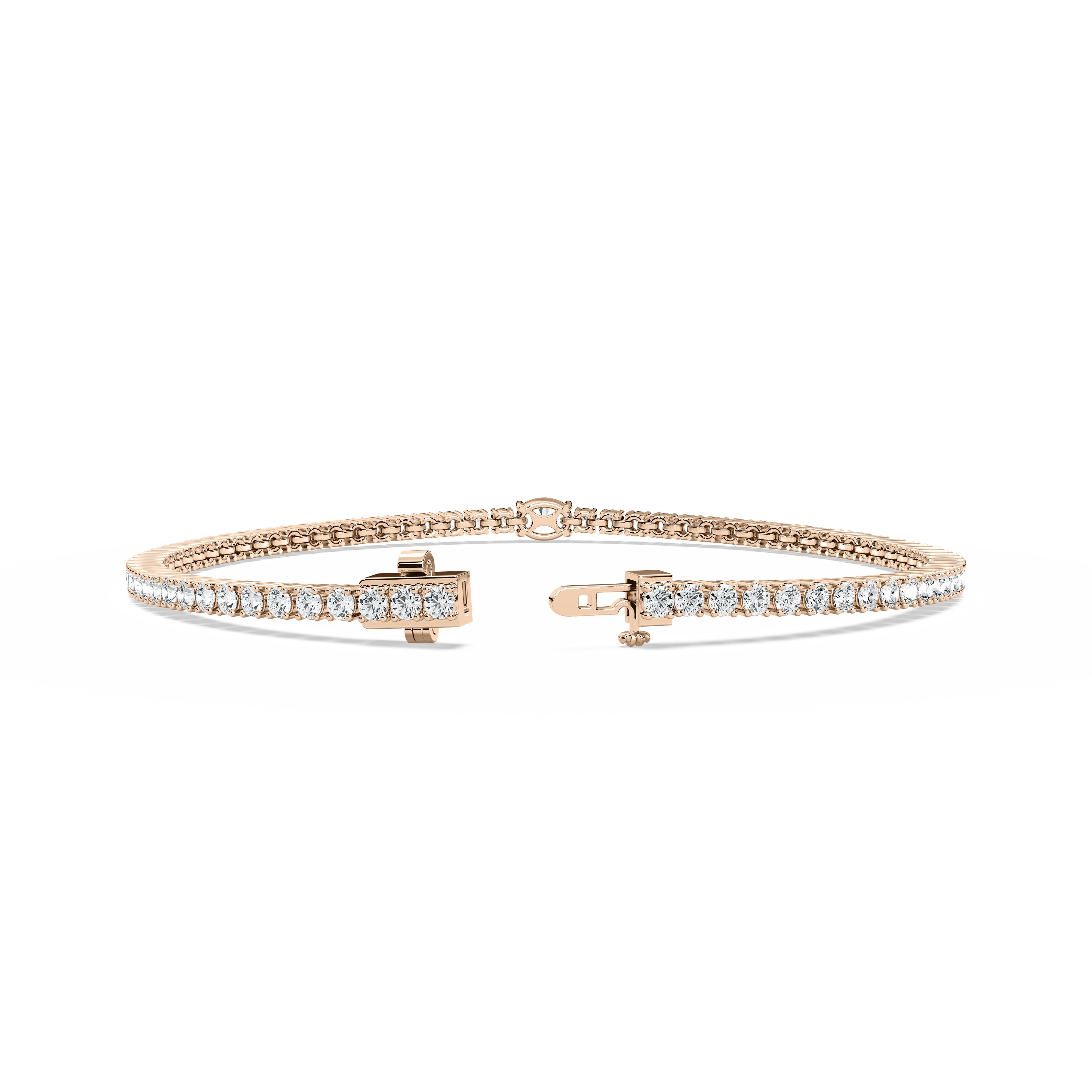 Round And Oval Diamond Lindsay Tennis Bracelet