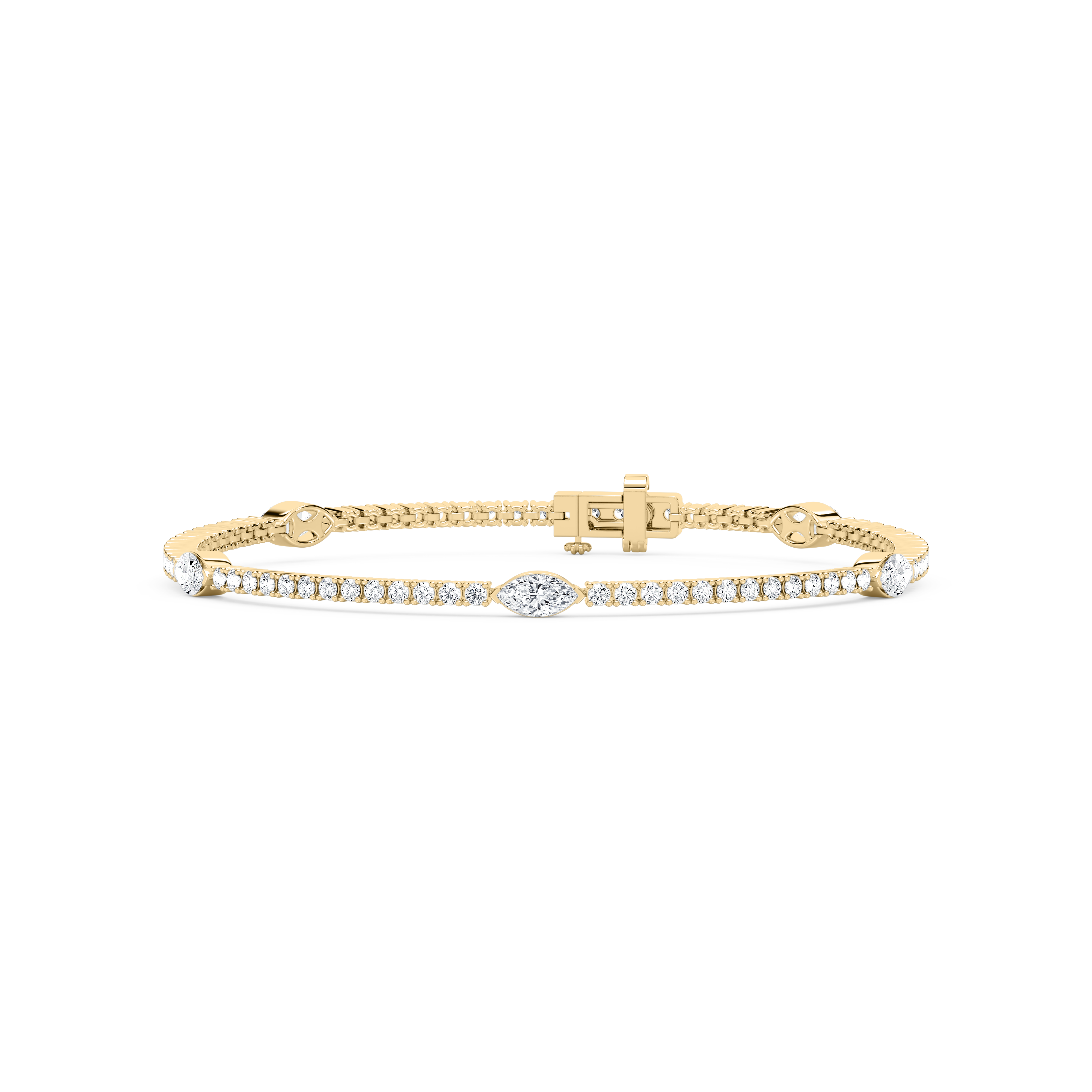 Round And Marquise Diamond Fair maiden Fashion Bracelet