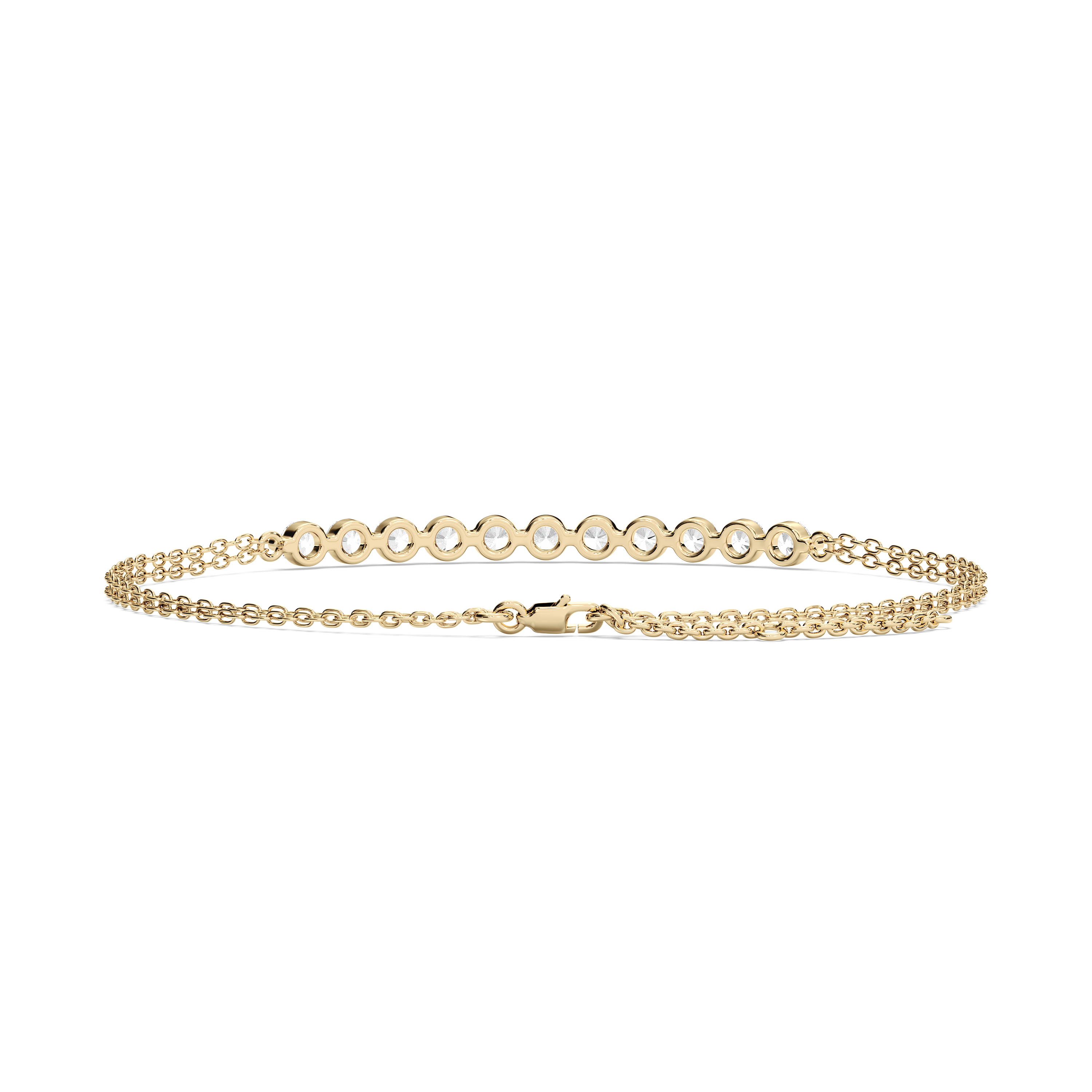 1 Carat Round Diamond Single Row Sparkle Floret Chain Bracelet