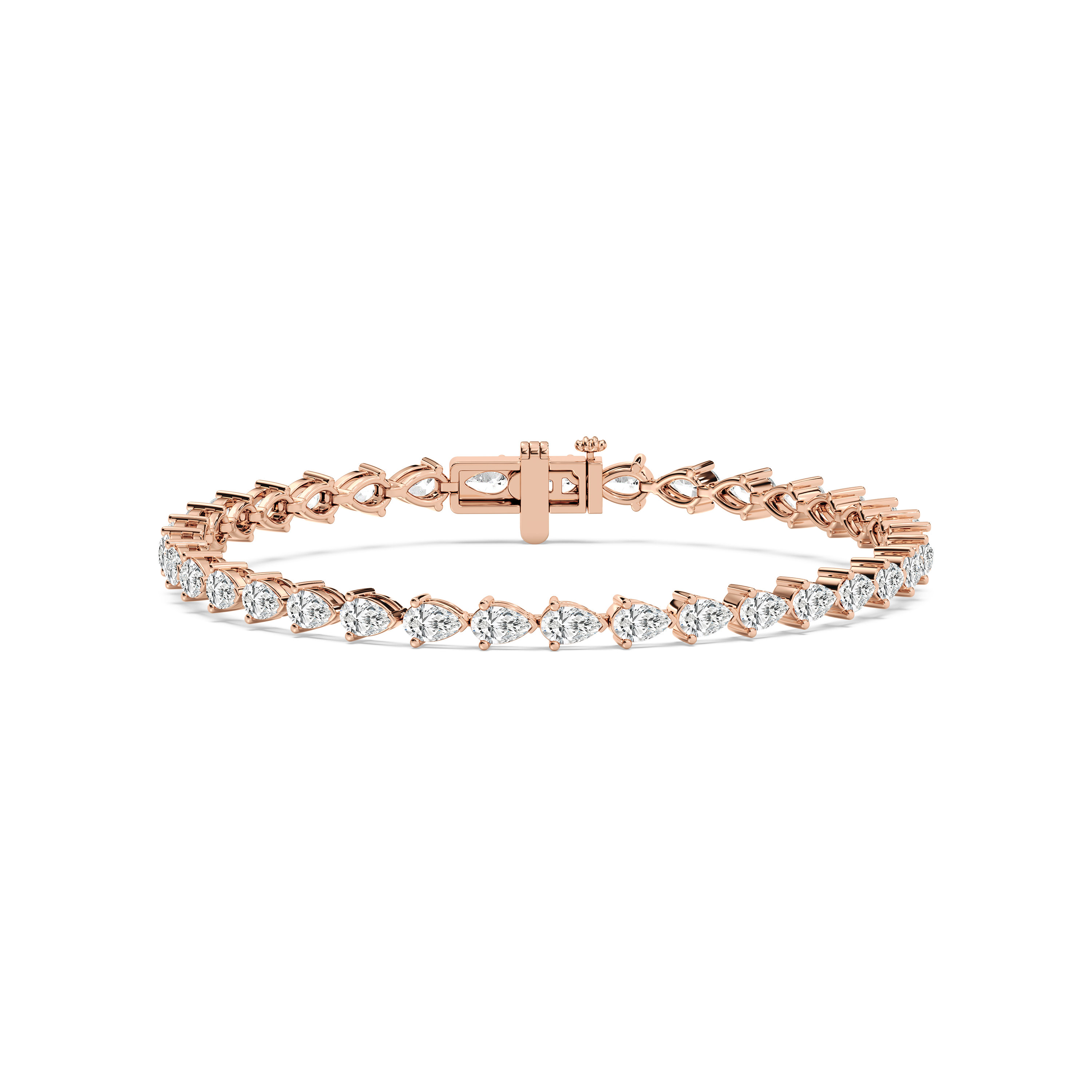 Pear Diamond Lorra Curved Tennis Bracelet