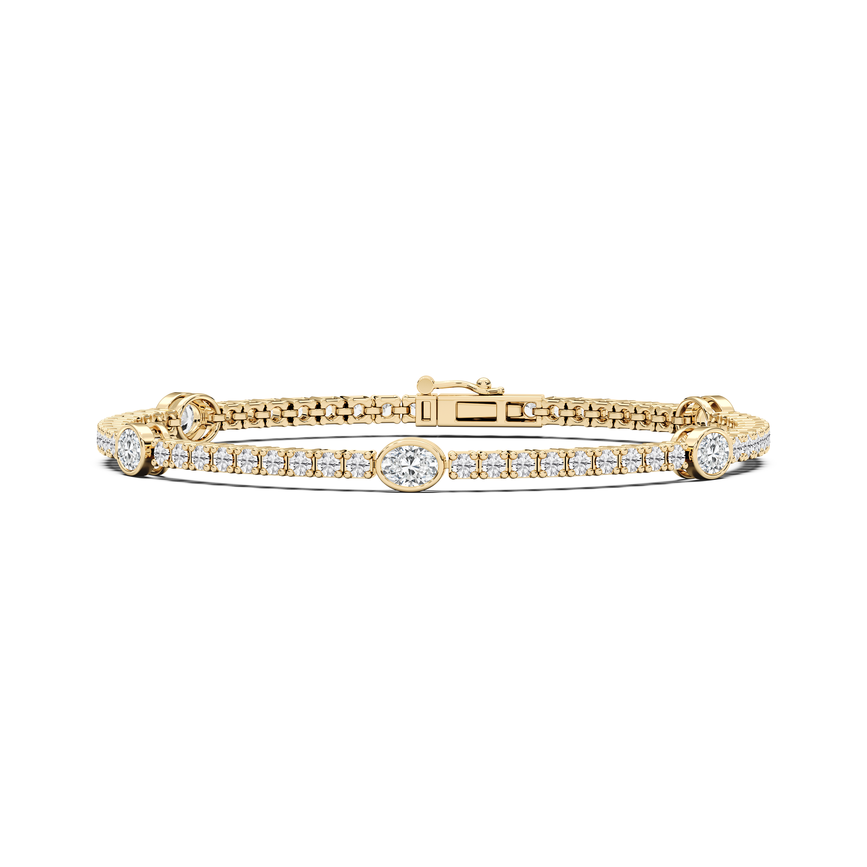 Oval And Round Diamond Makena Paisley Tennis Bracelet