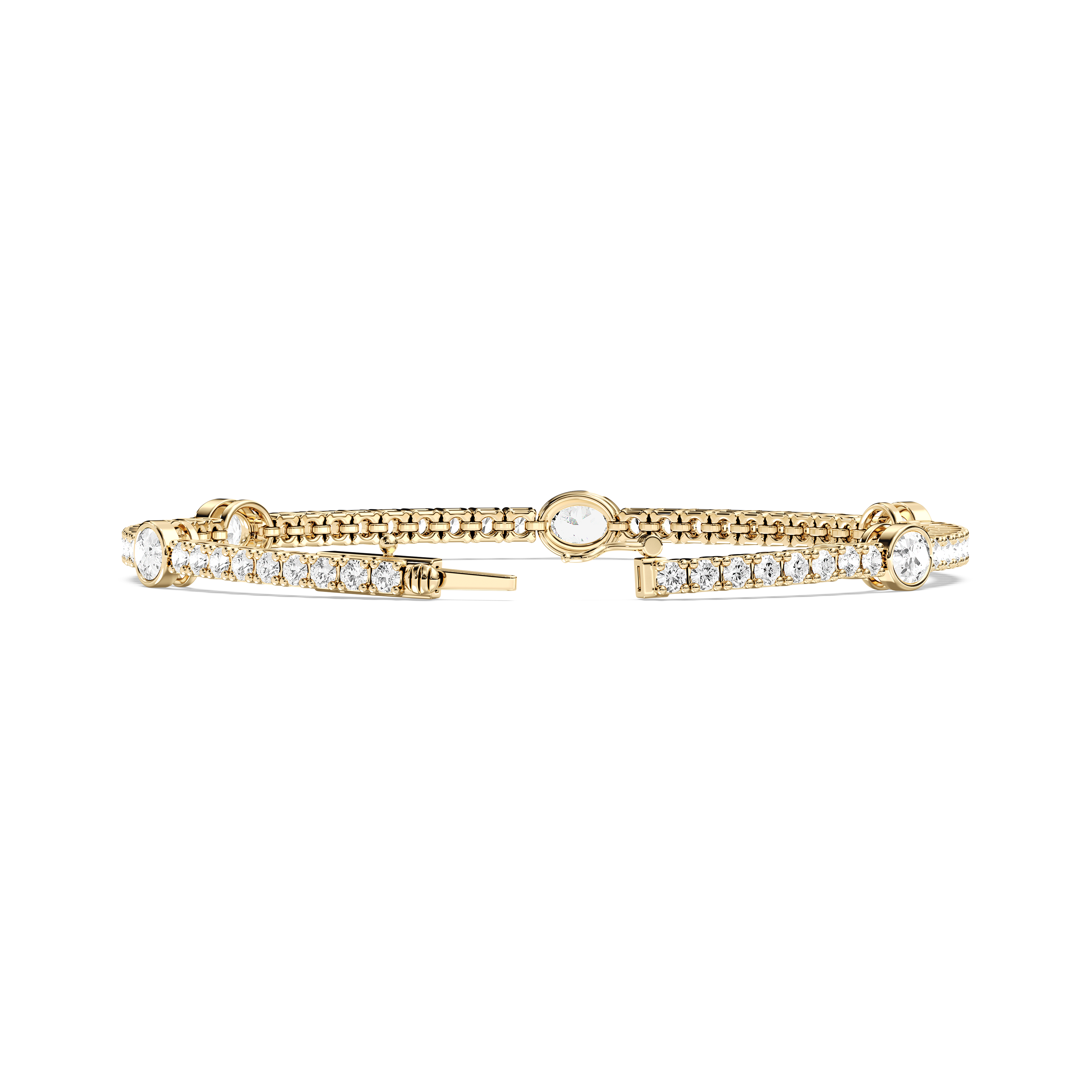 Oval And Round Diamond Makena Paisley Tennis Bracelet