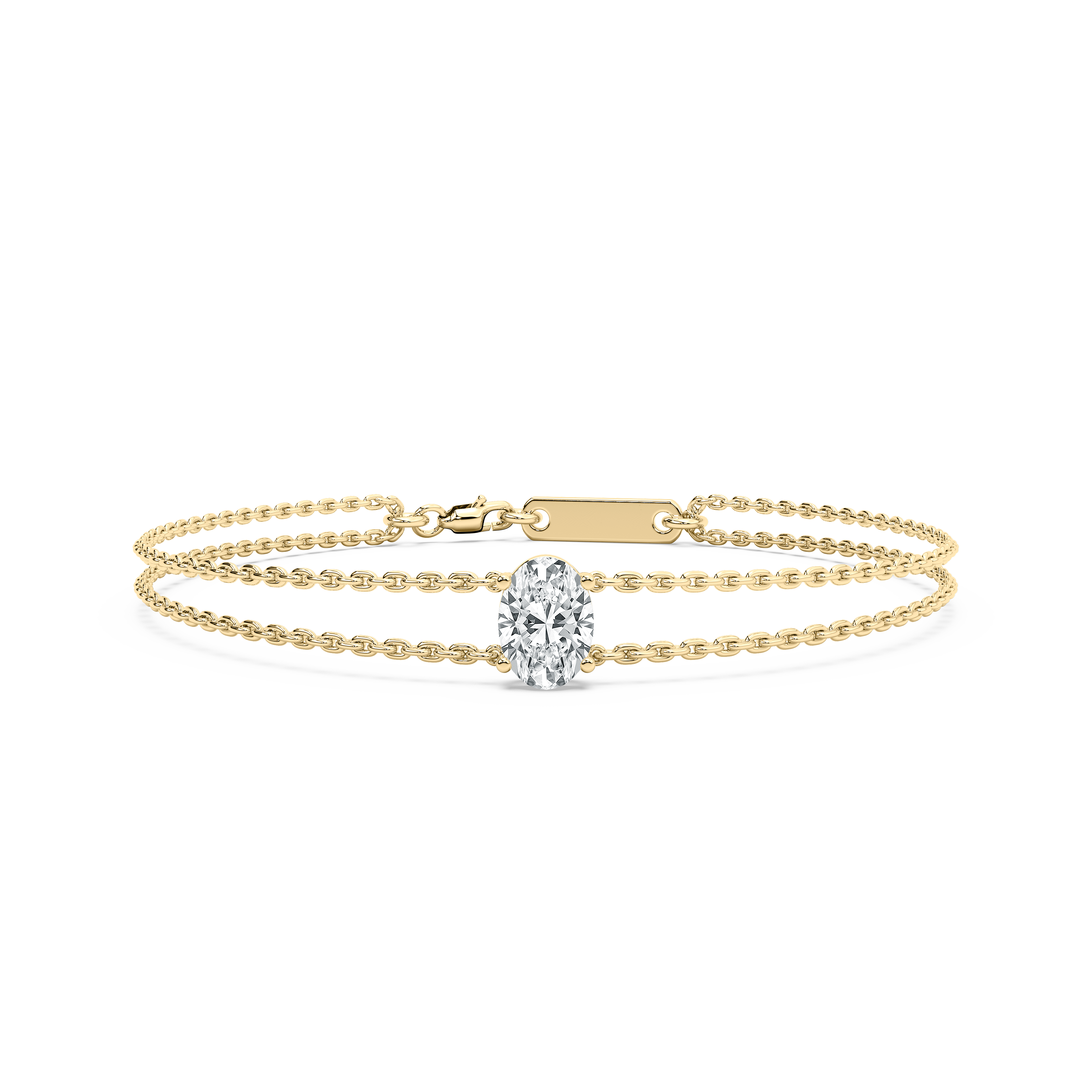 1 Carat Oval Diamond Lucita Eternally Chain Bracelet