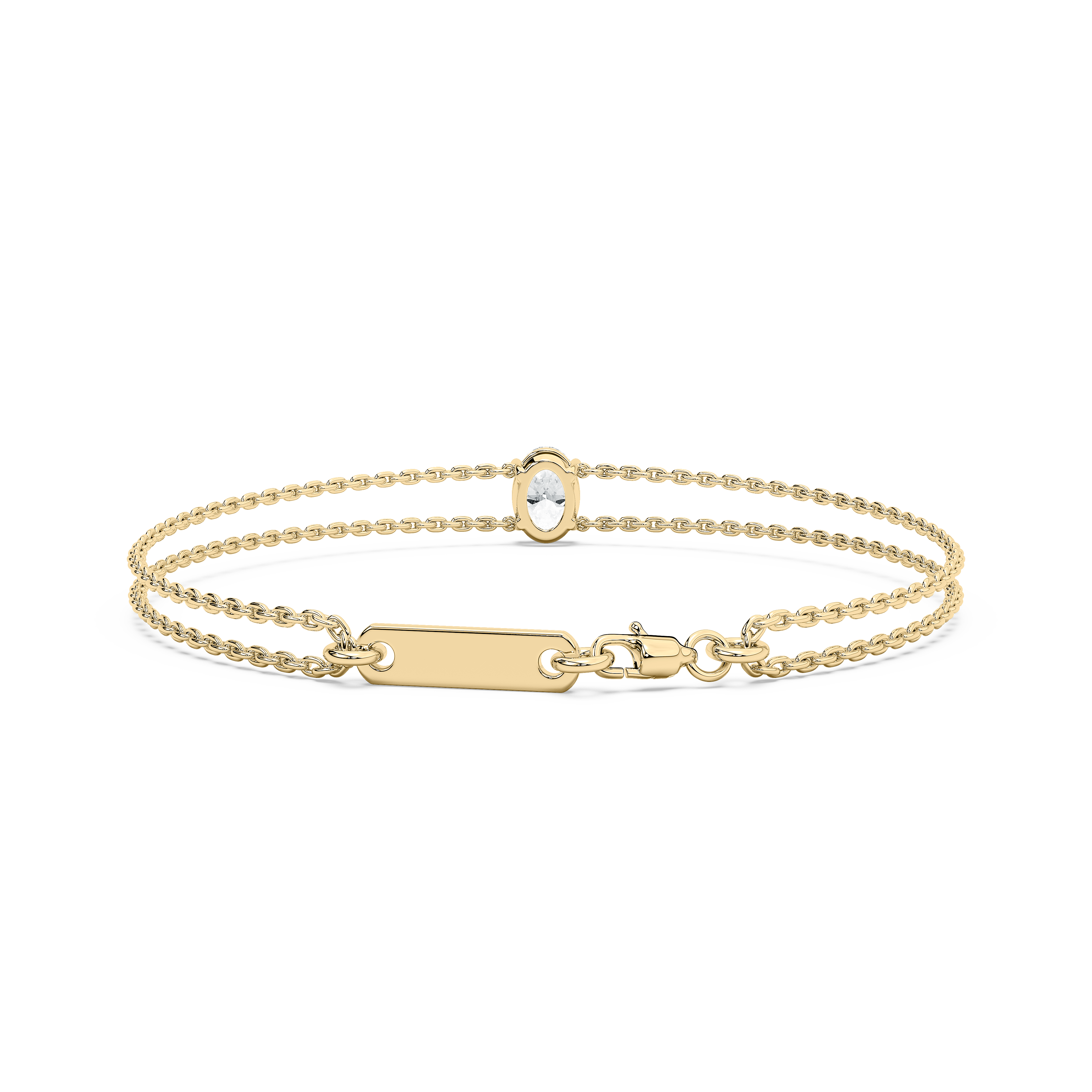 1 Carat Oval Diamond Lucita Eternally Chain Bracelet