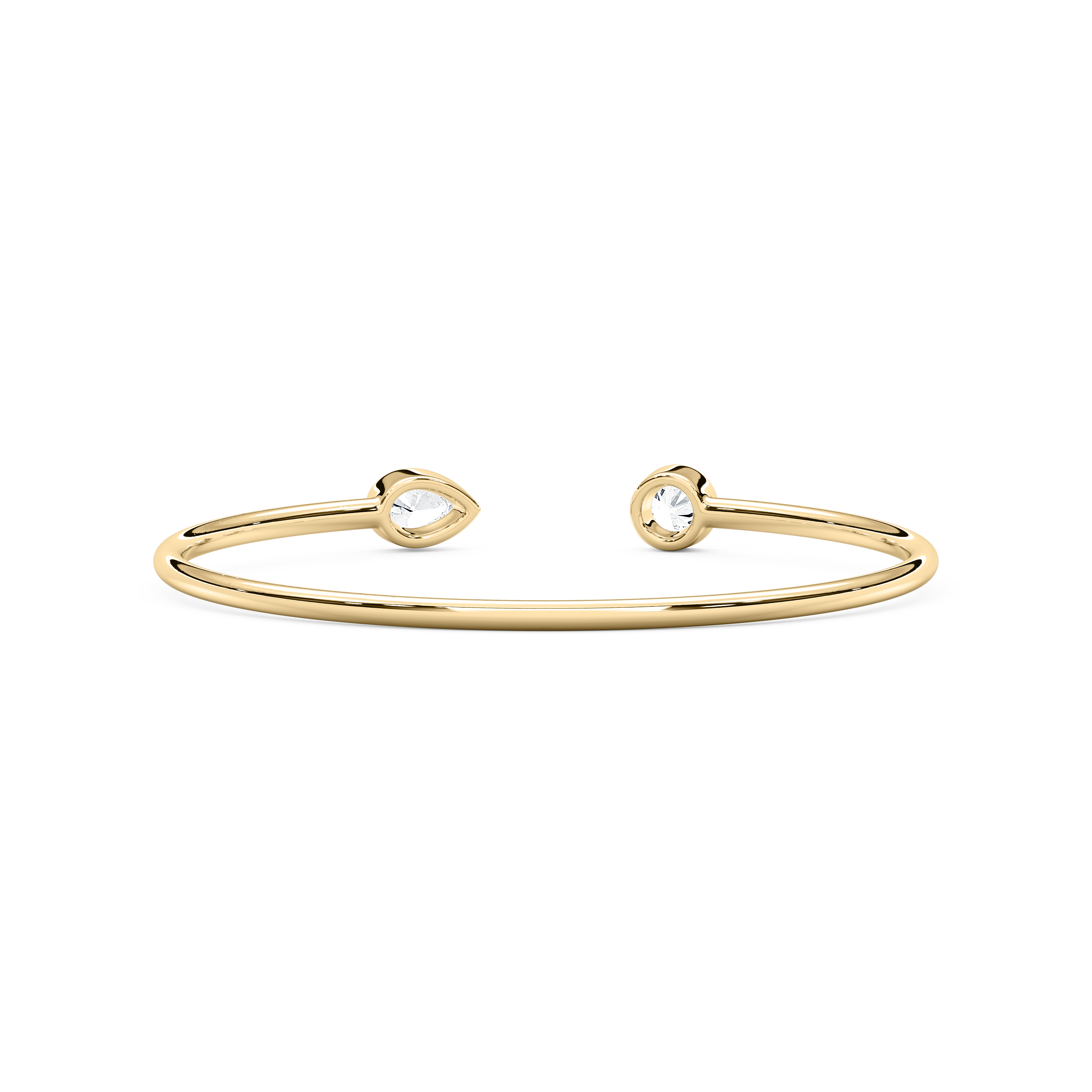 1 Carat Pear And Round Diamond Starry Grace Bangle Bracelet