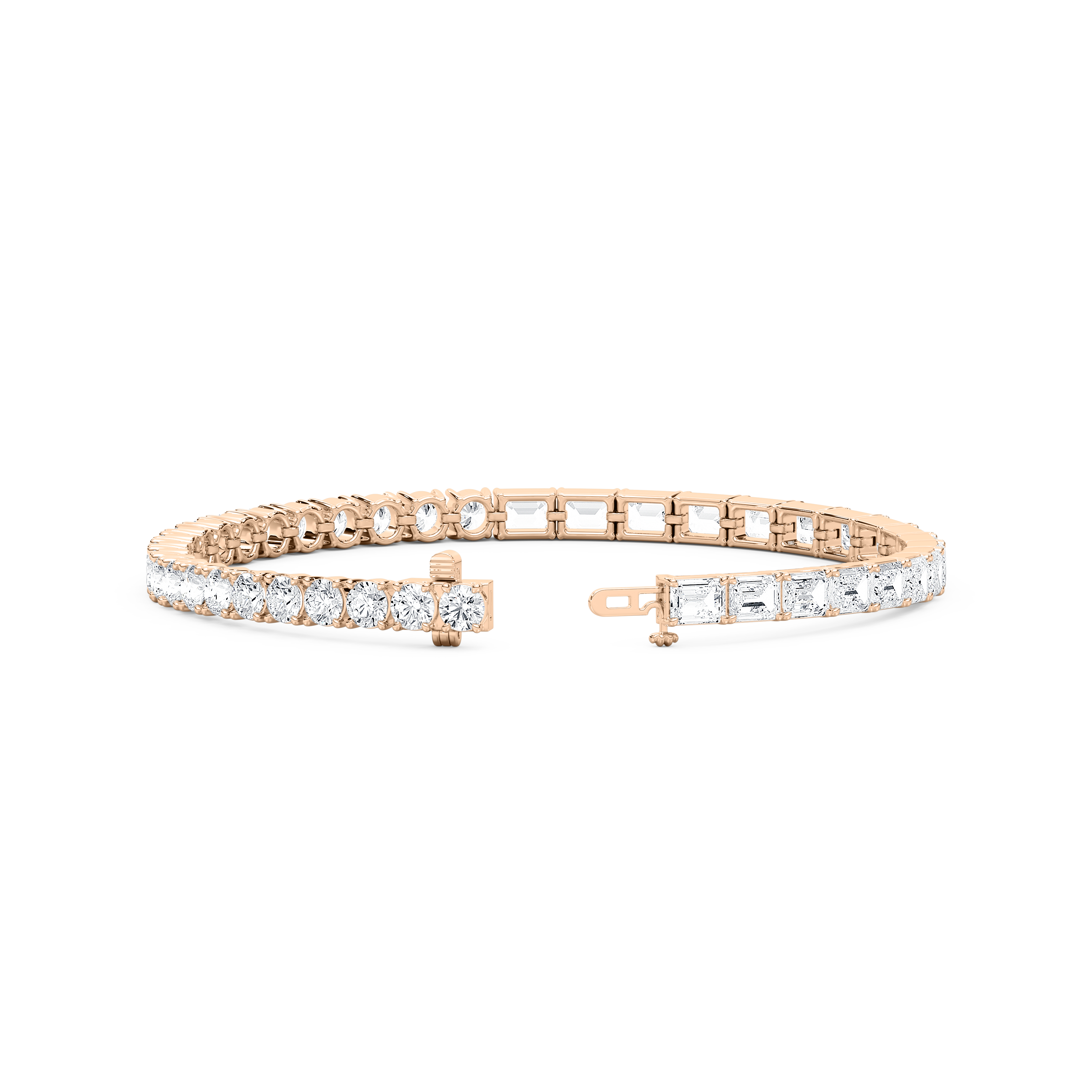 Round And Emerald Diamond Joella Tennis Bracelet