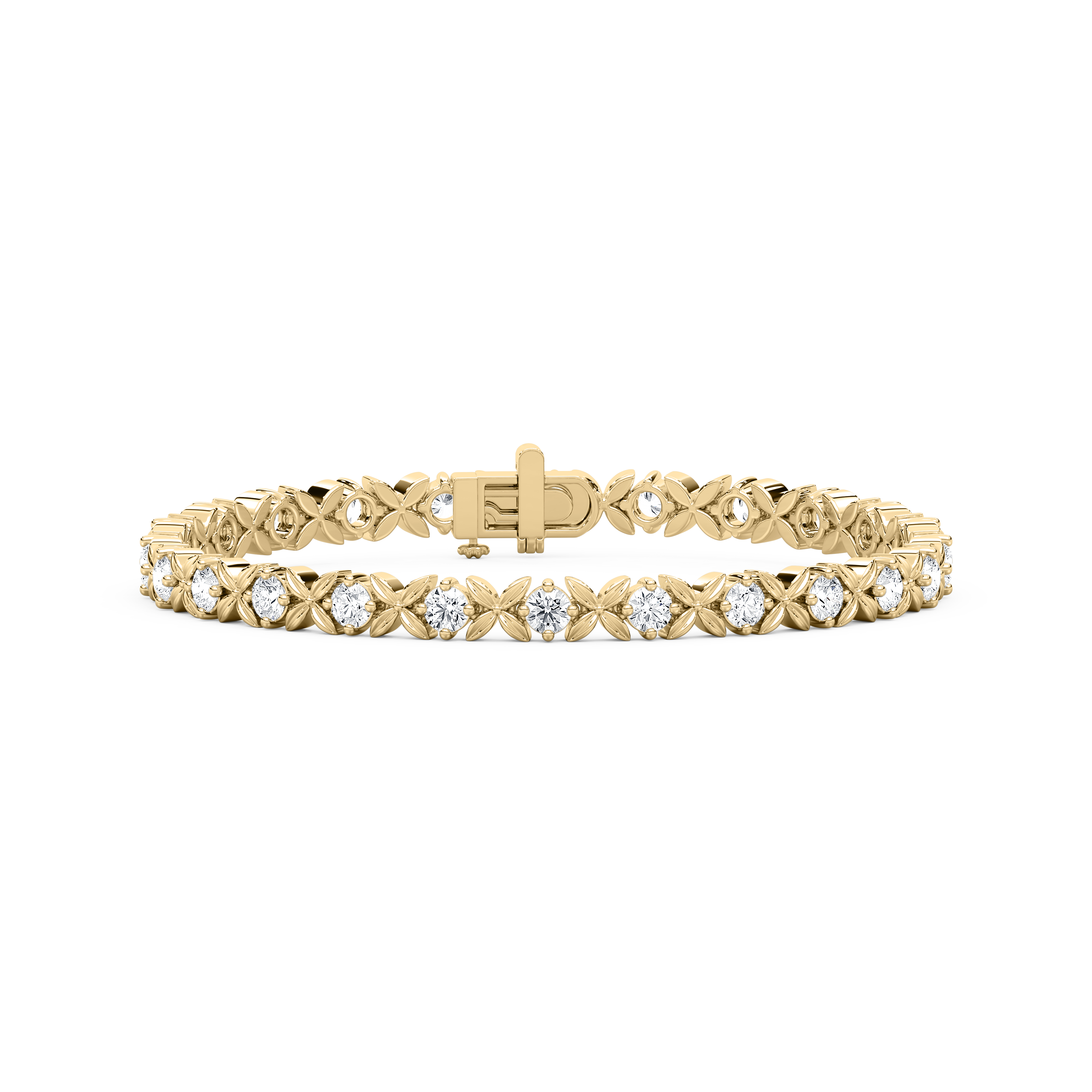 5 Carat Round Diamond Starburst Tennis Bracelet