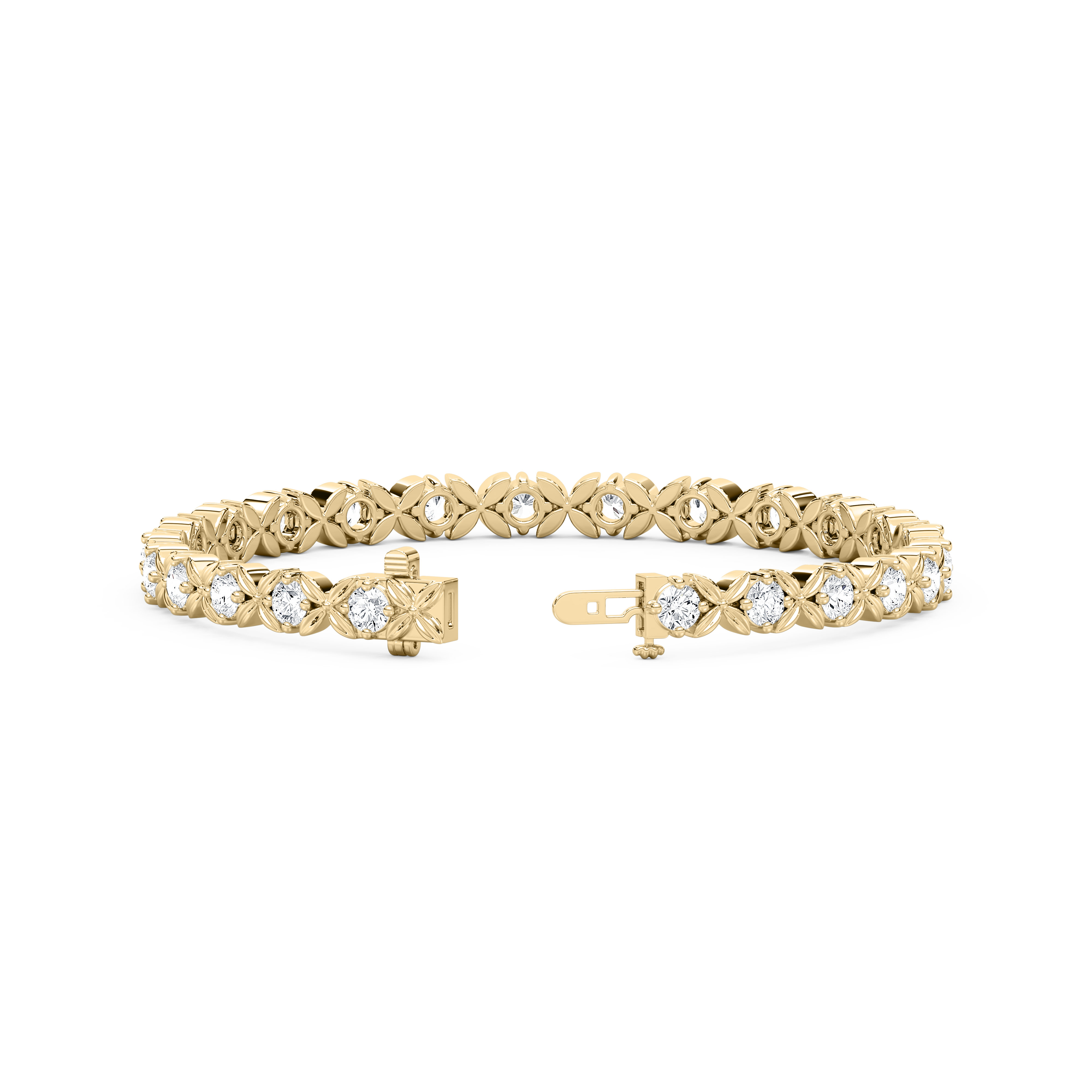 5 Carat Round Diamond Starburst Tennis Bracelet
