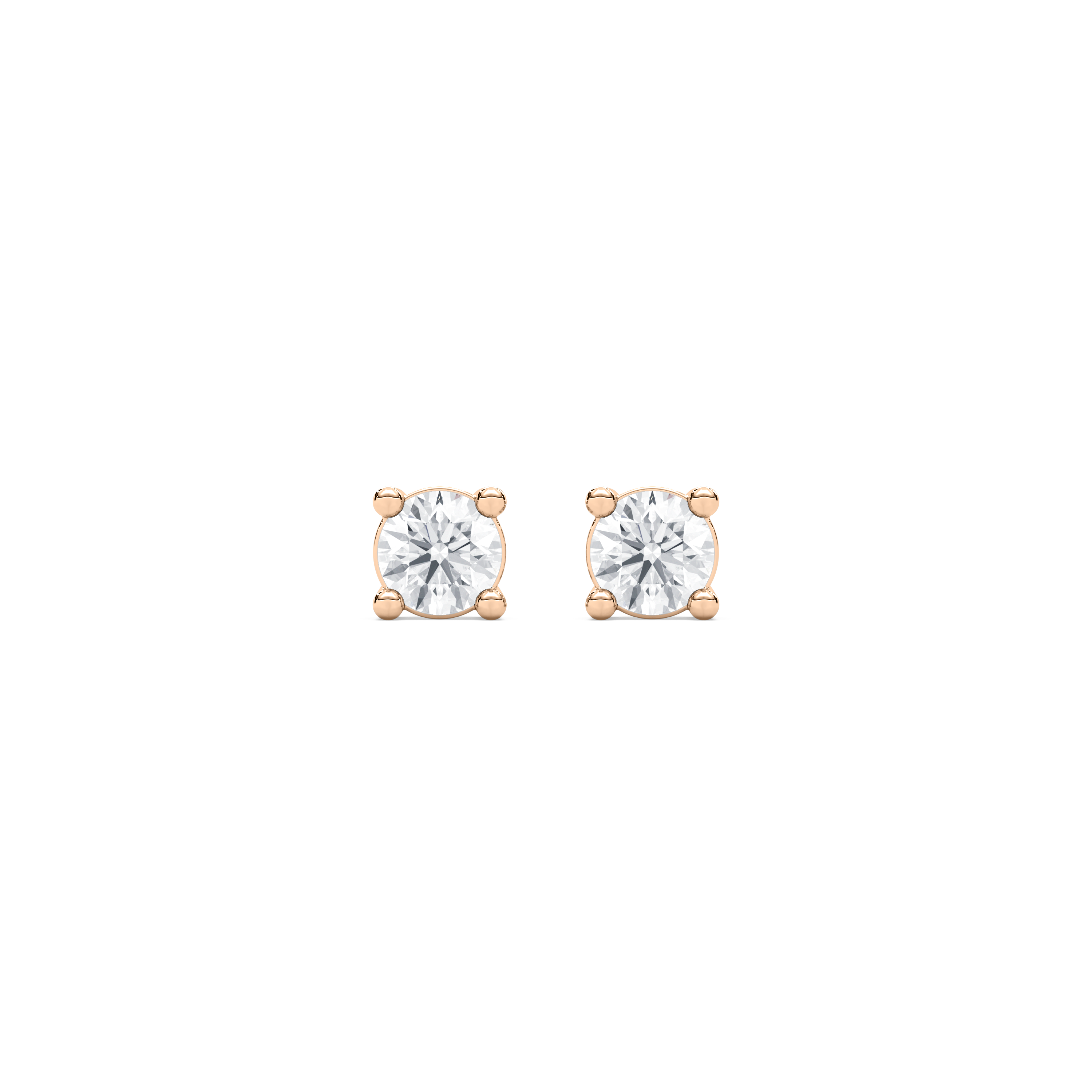 0.50 Carat Round Diamond Citran Stud Earring