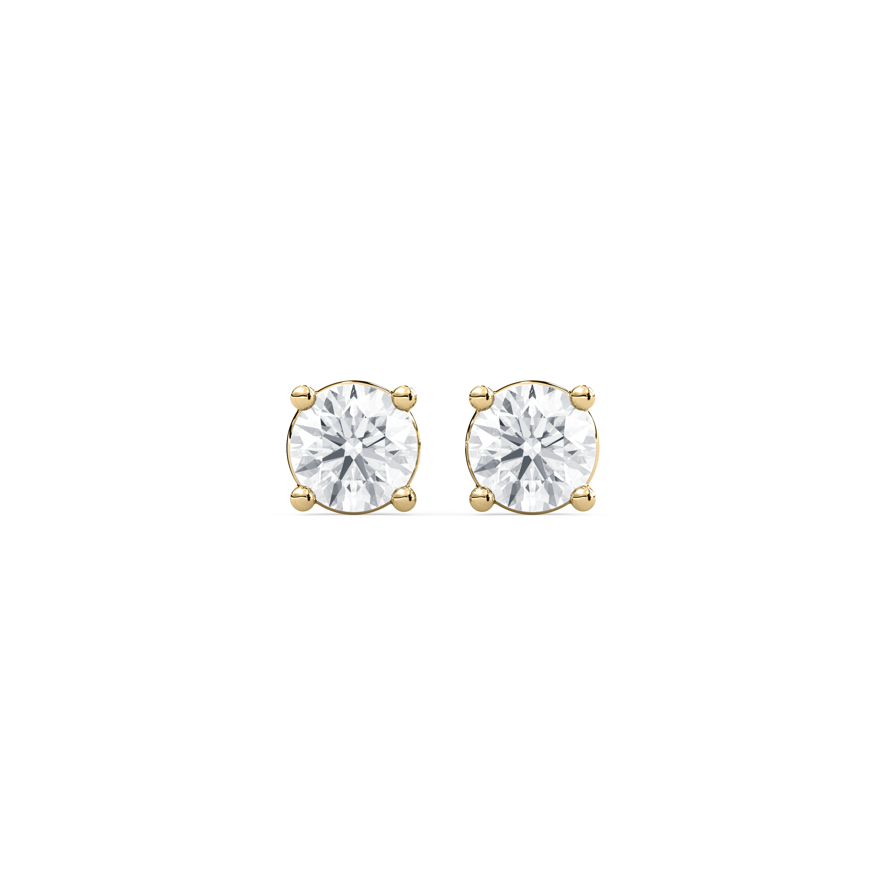 1 Carat Round Diamond Tenuous Stud Earring