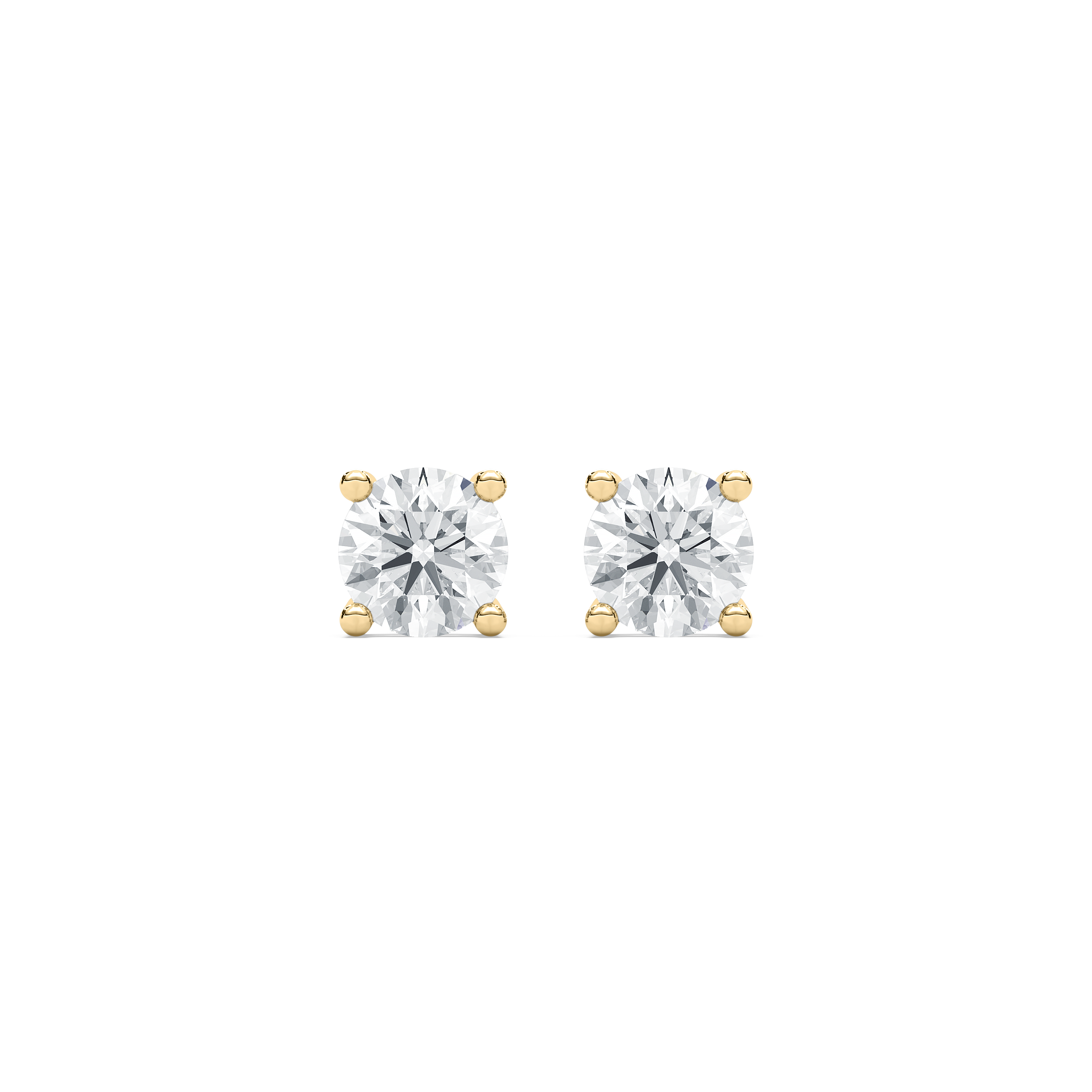 Round Diamond Adisson Four Prong Stud Earring