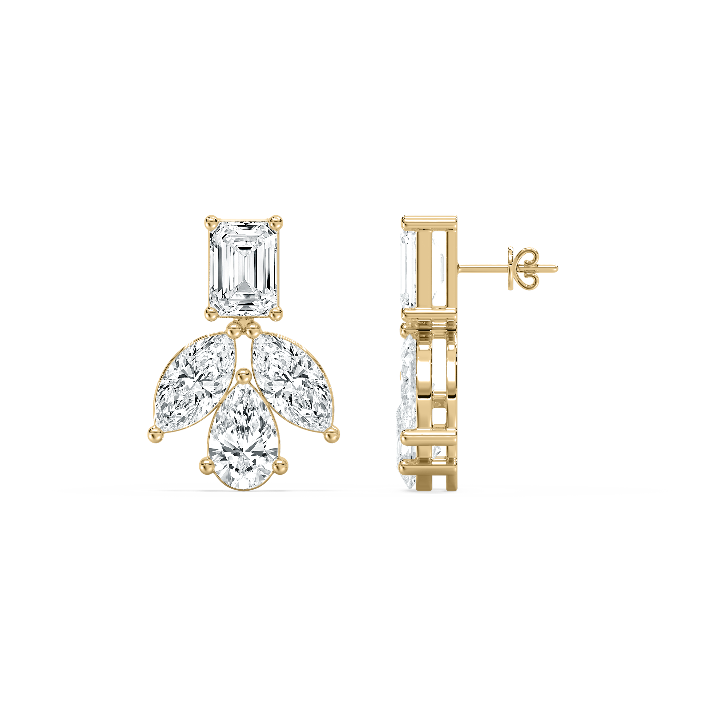5.80 Carat Multi Shape Diamond Fashion Earring