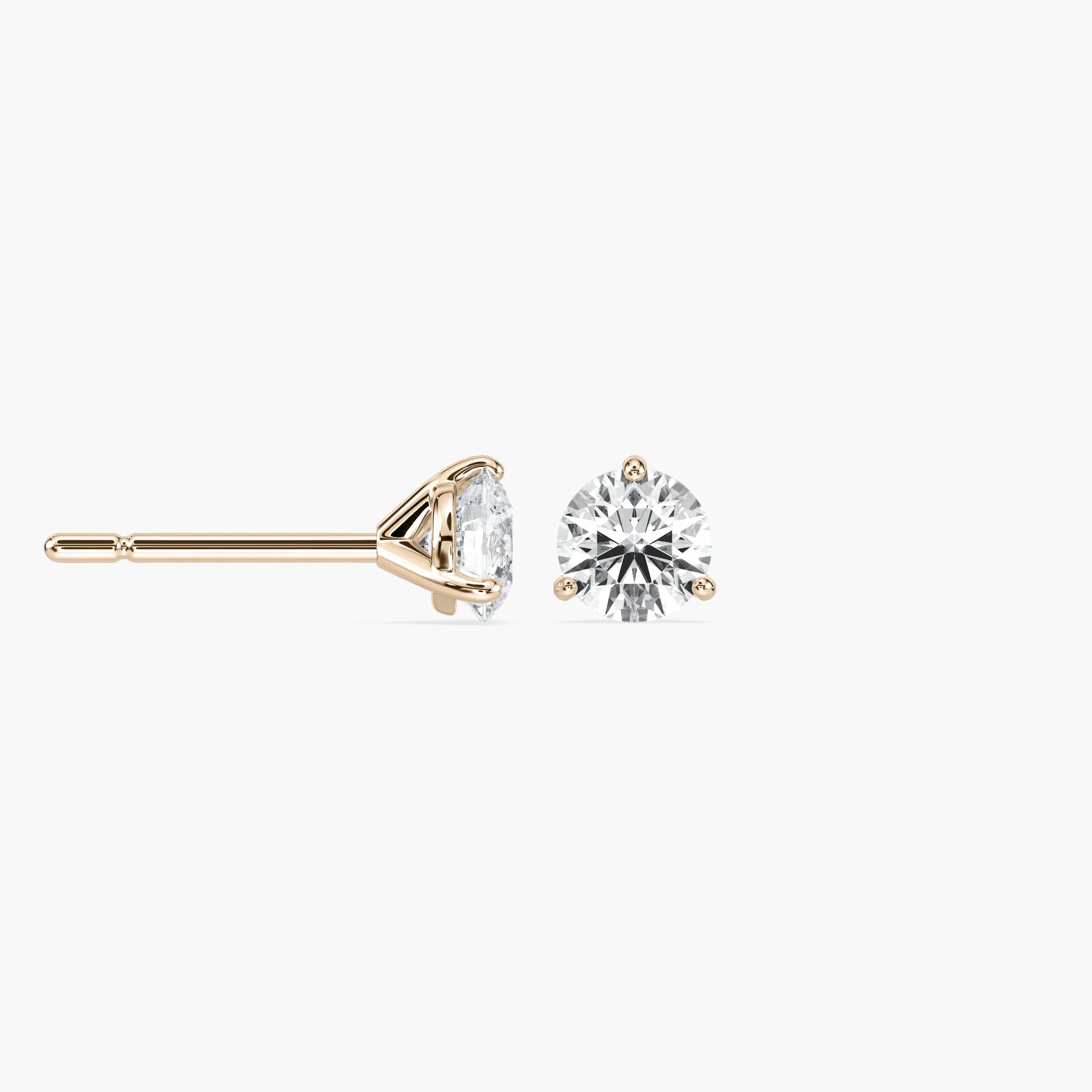 1 Carat Round Diamond Nicola Stud Earring