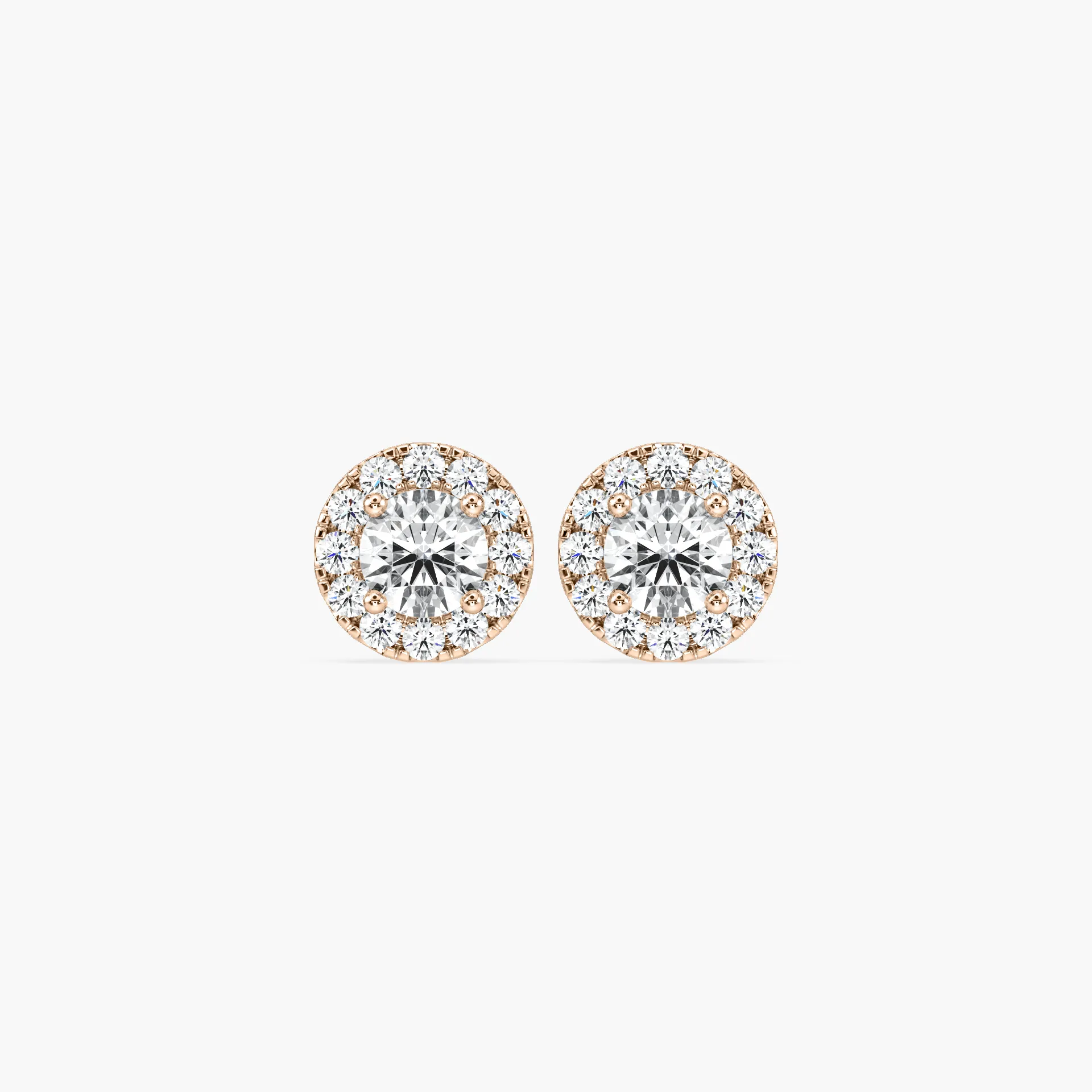 1 Carat Round Diamonds Savior Halo Earring