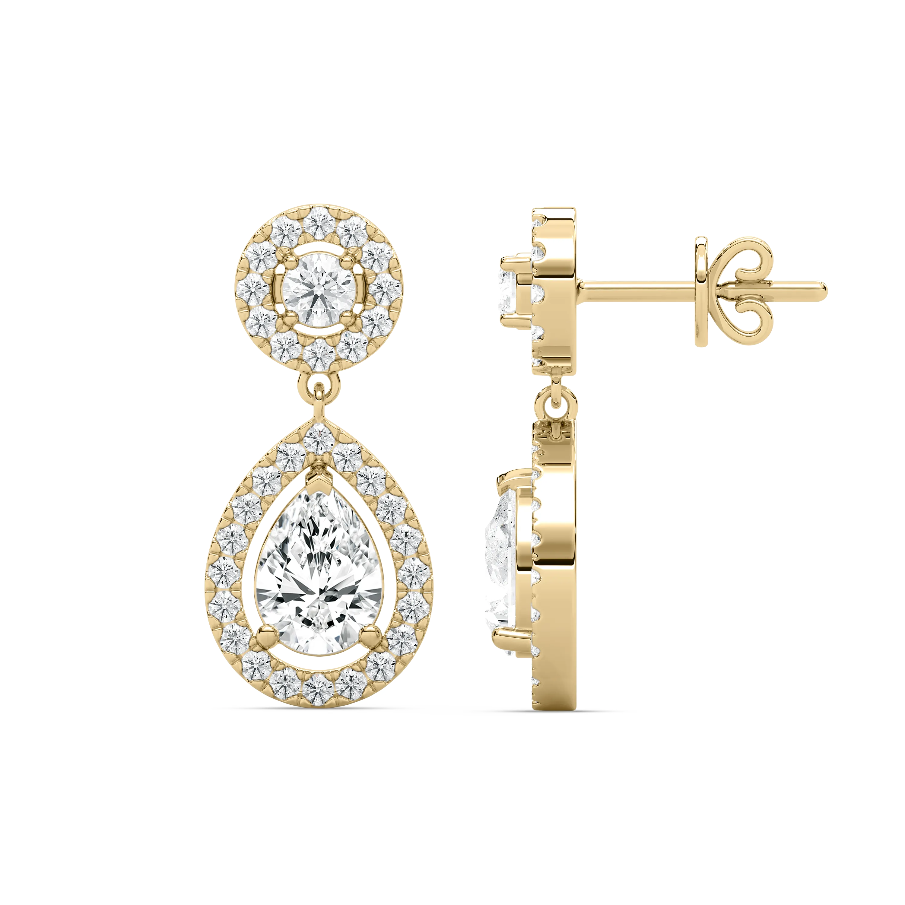 Pear Diamond Brenna Drop Earring