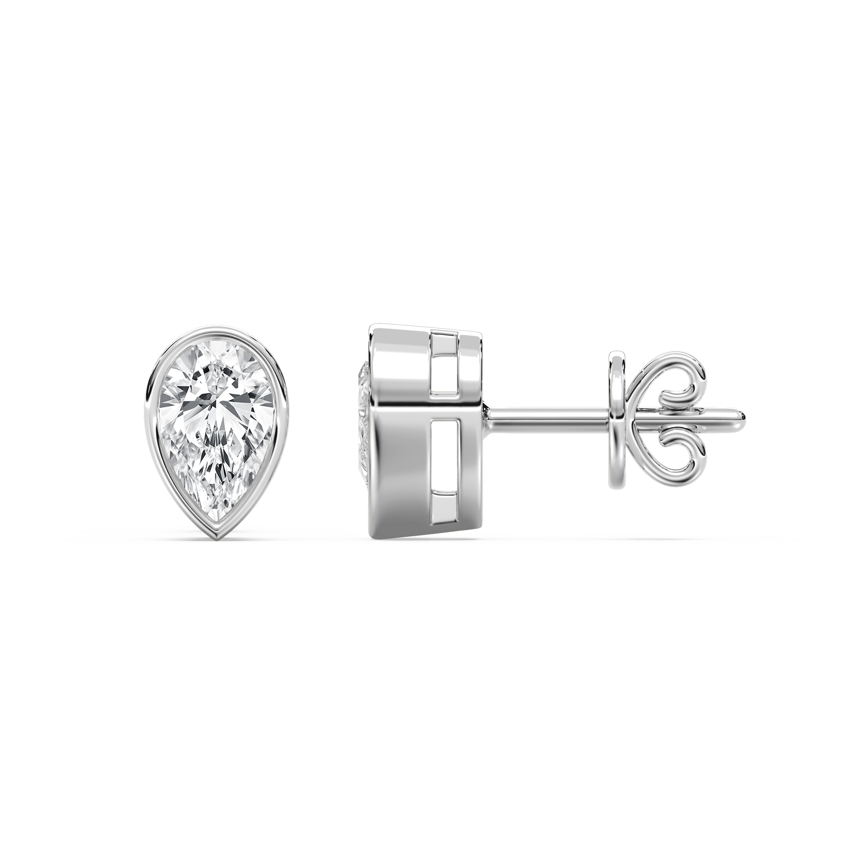 0.50 Carat Pear Diamond Denirose Stud Earring