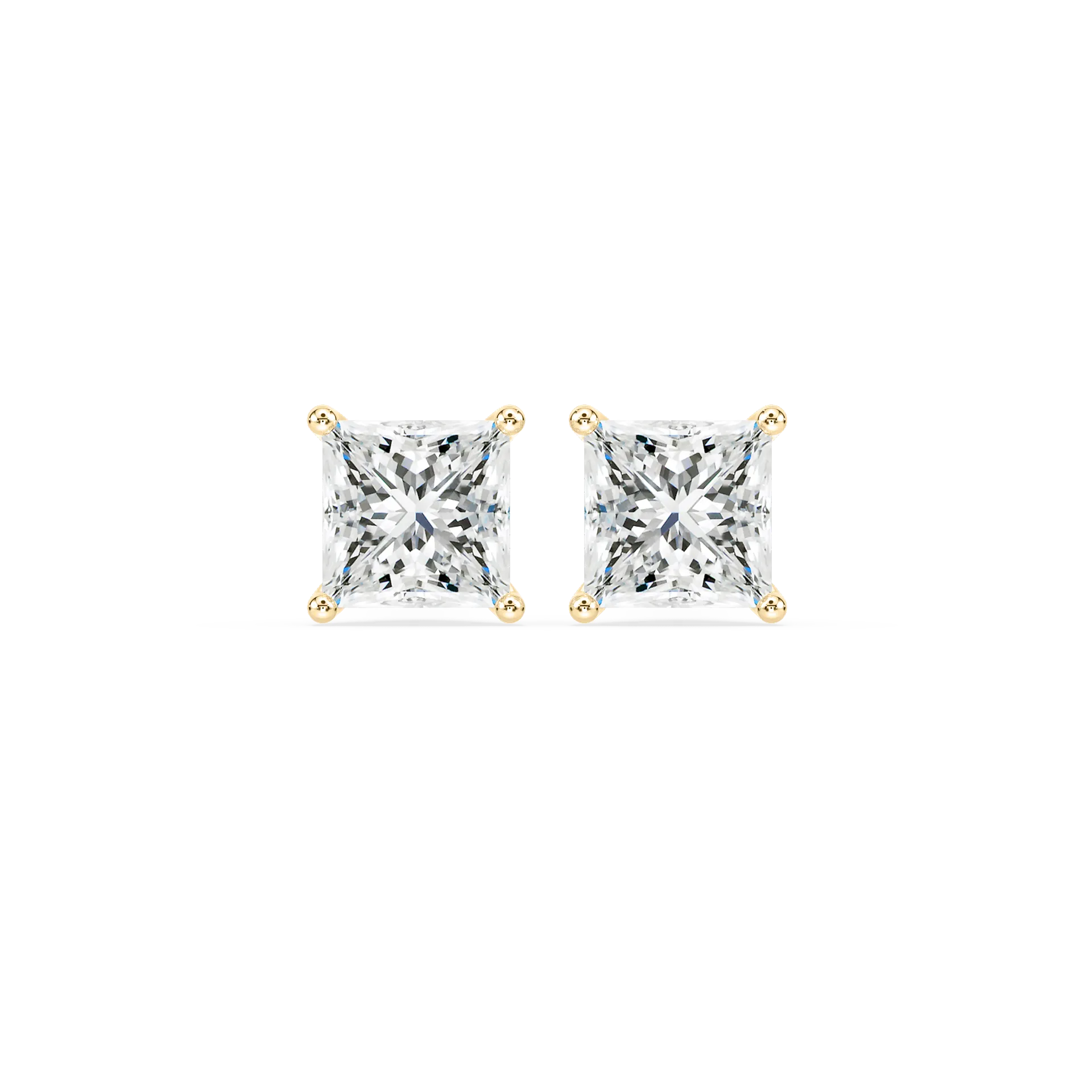 4 Carat Princess Diamond Skyla Stud Earrings