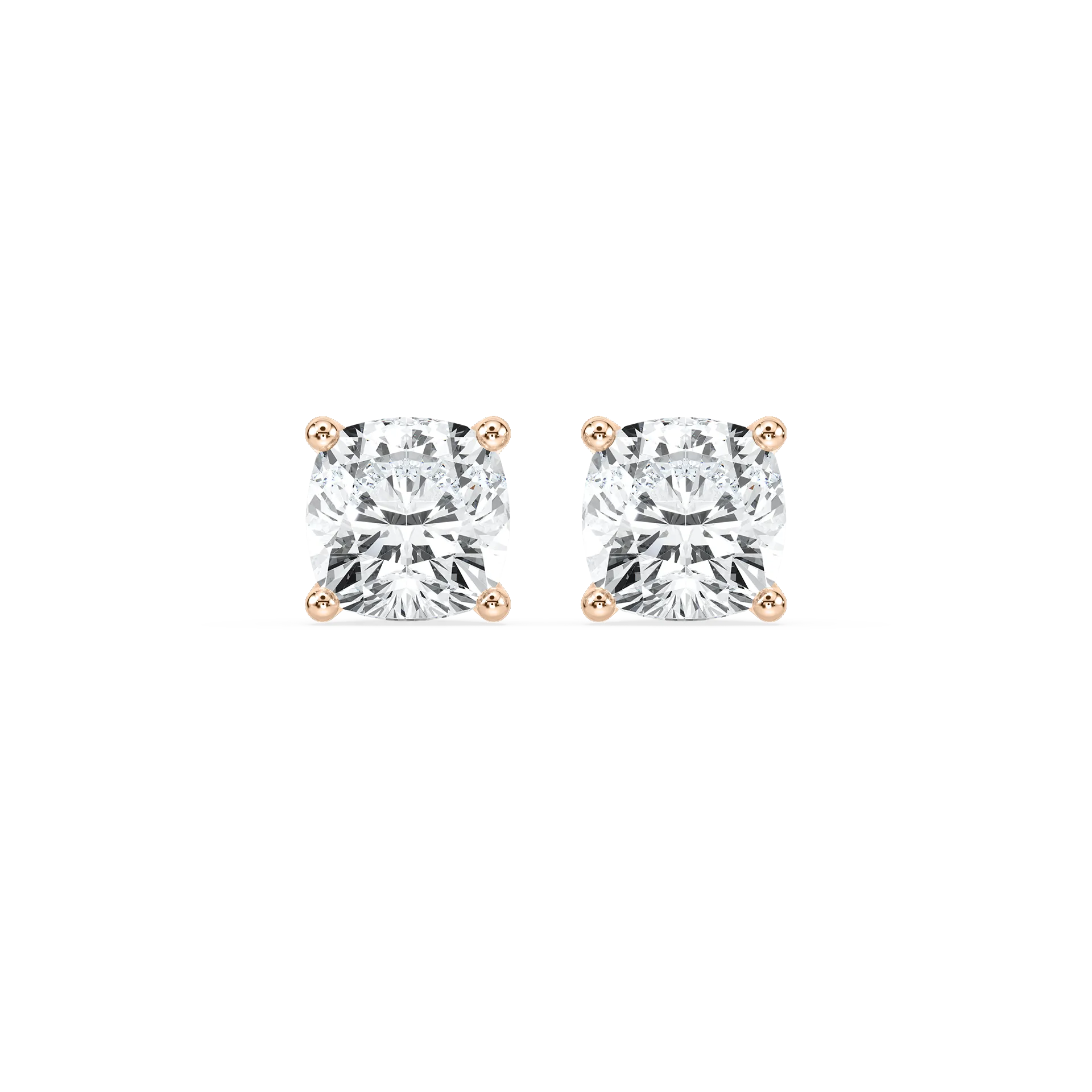 4 Carat Square Cushion Diamond Adorable Stud Earring
