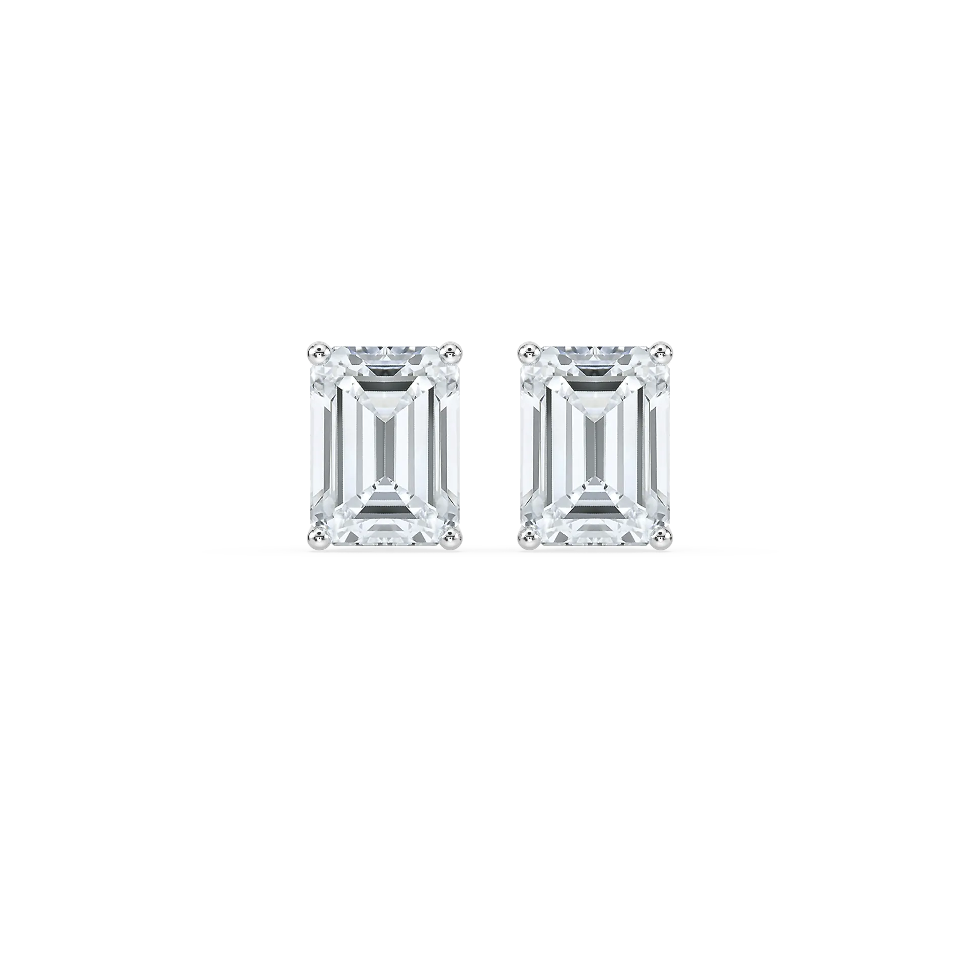 4 Carat Emerald Diamond Etheani Stud Earring