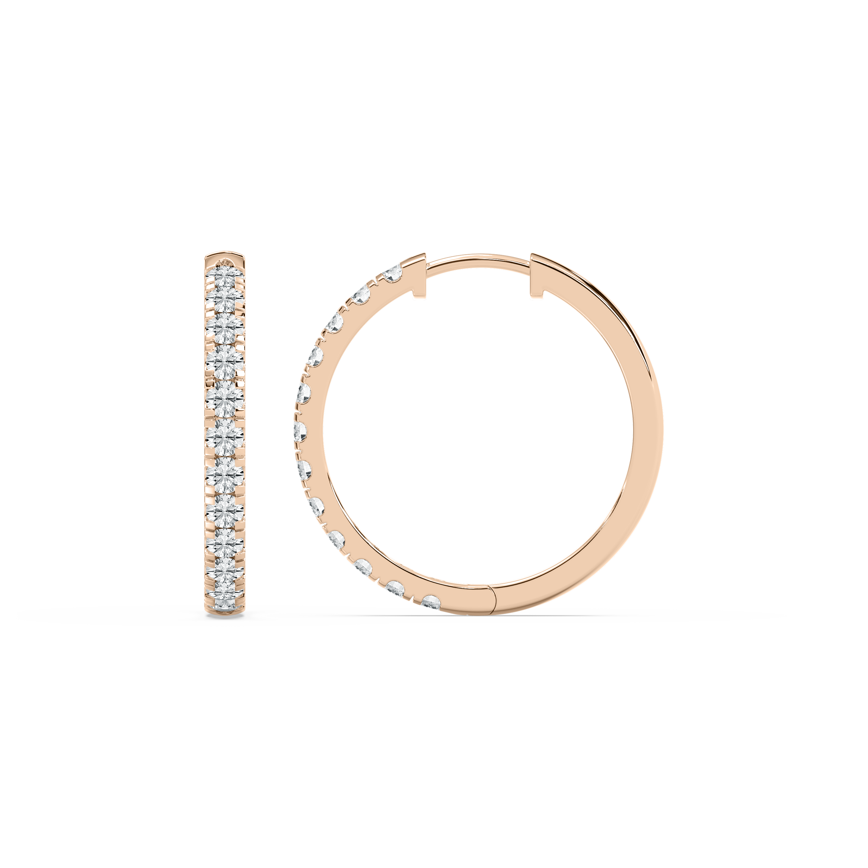1 Carat Round Diamonds Nova Hoop Earring