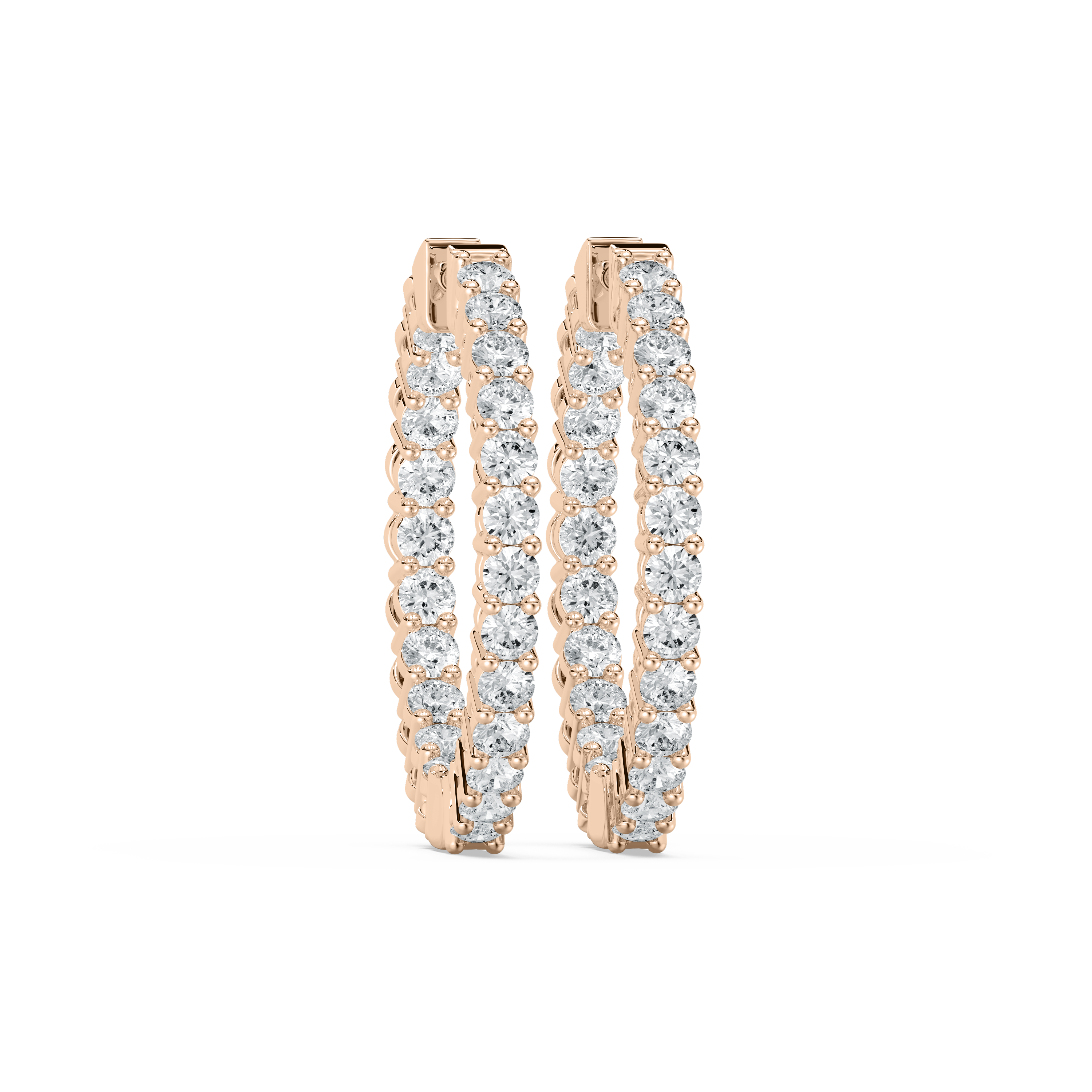 2 Carat Lab Diamonds Hoop Earring